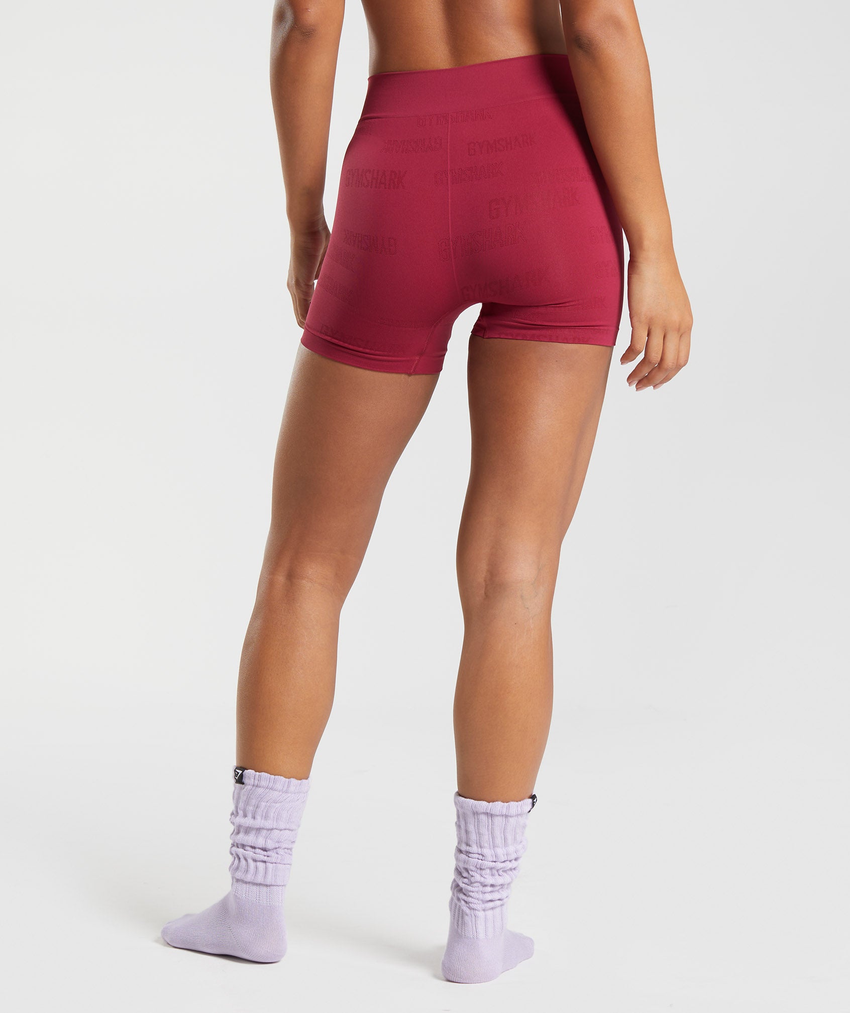 Pink Women's Gymshark Seamless Jacquard Boxers Underwear | JSVNPK-274