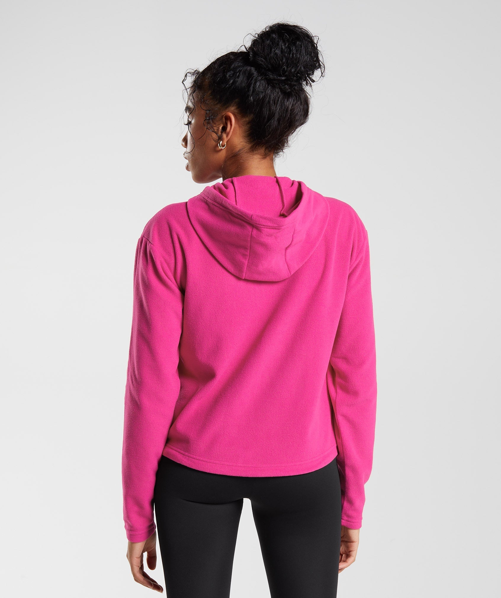 Pink Women's Gymshark Training Fleece 1/4 Zip Hoodie | JHFBEG-043