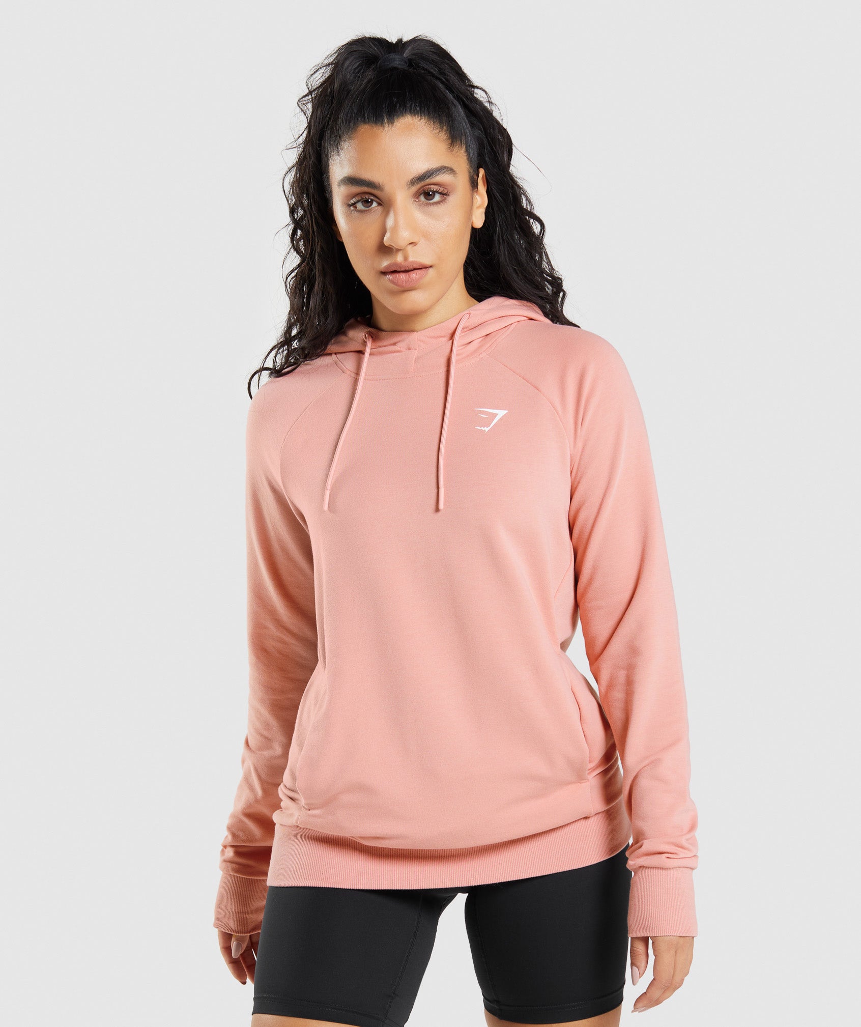 Pink Women\'s Gymshark Training Hoodie | PNQSJY-370