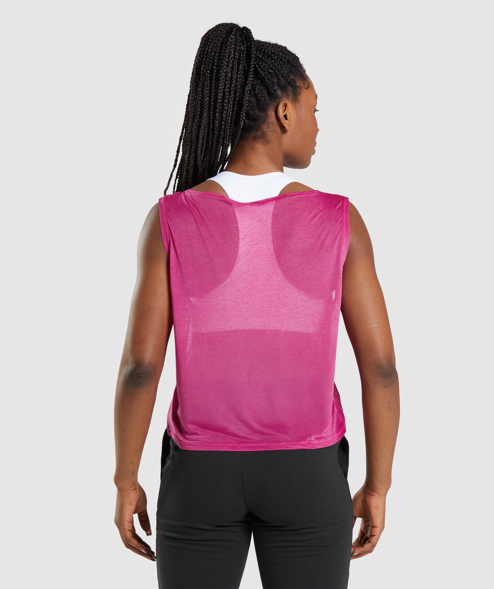 Pink Women's Gymshark Training Oversized Tanks | ZKJIUY-714