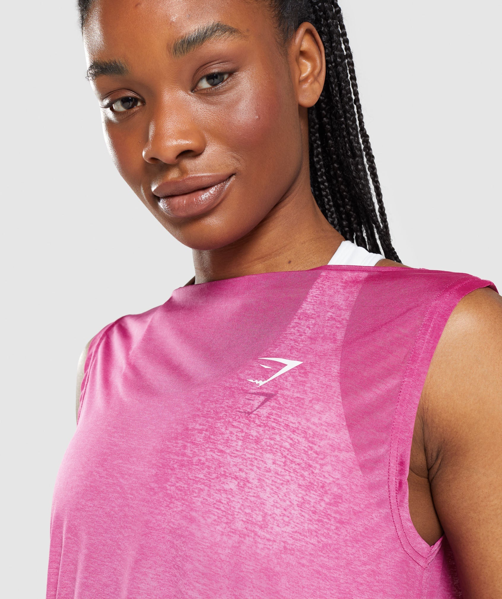 Pink Women's Gymshark Training Oversized Tanks | ZKJIUY-714