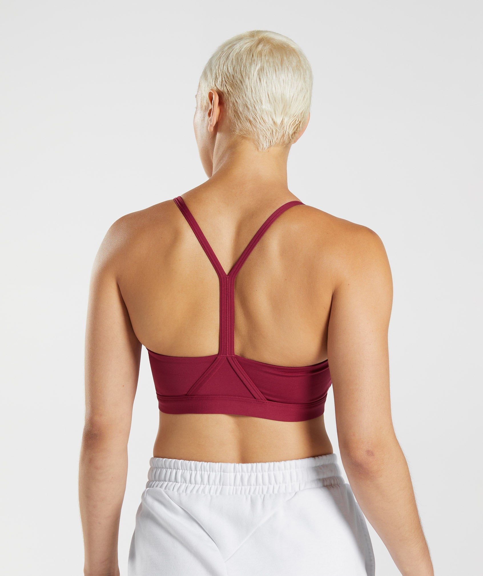 Pink Women's Gymshark V Neck Sports Bra | VEFPBW-345