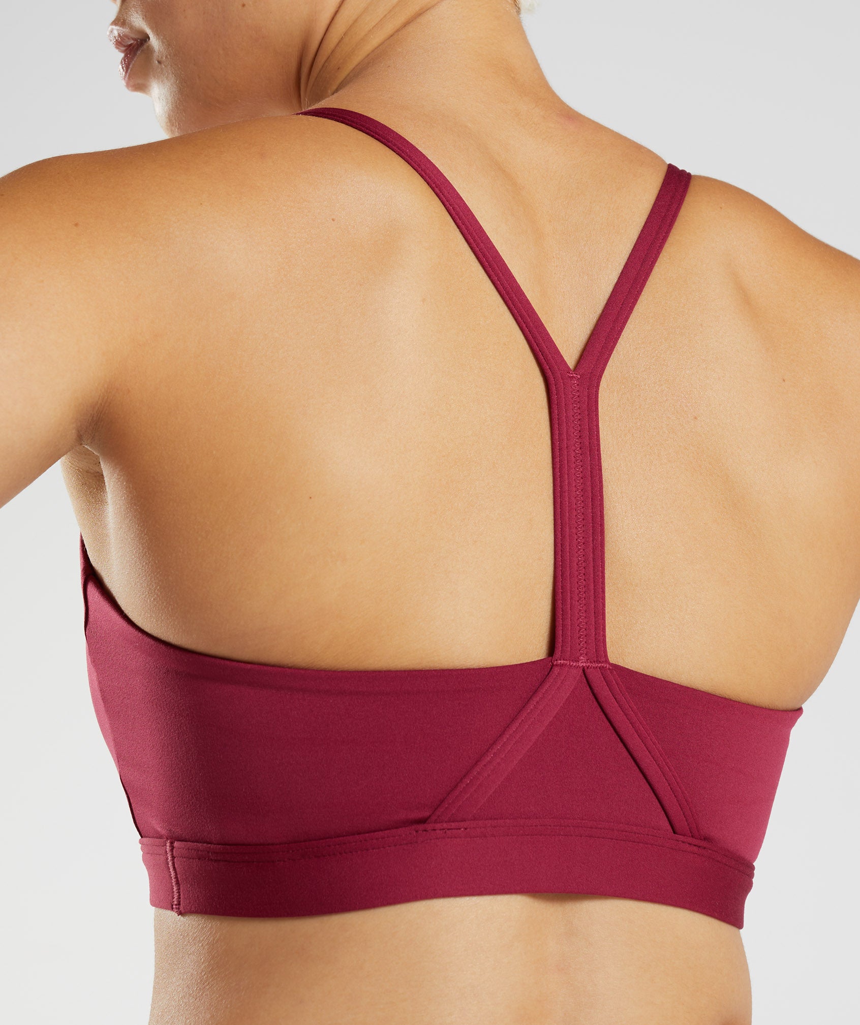 Pink Women's Gymshark V Neck Sports Bra | VEFPBW-345