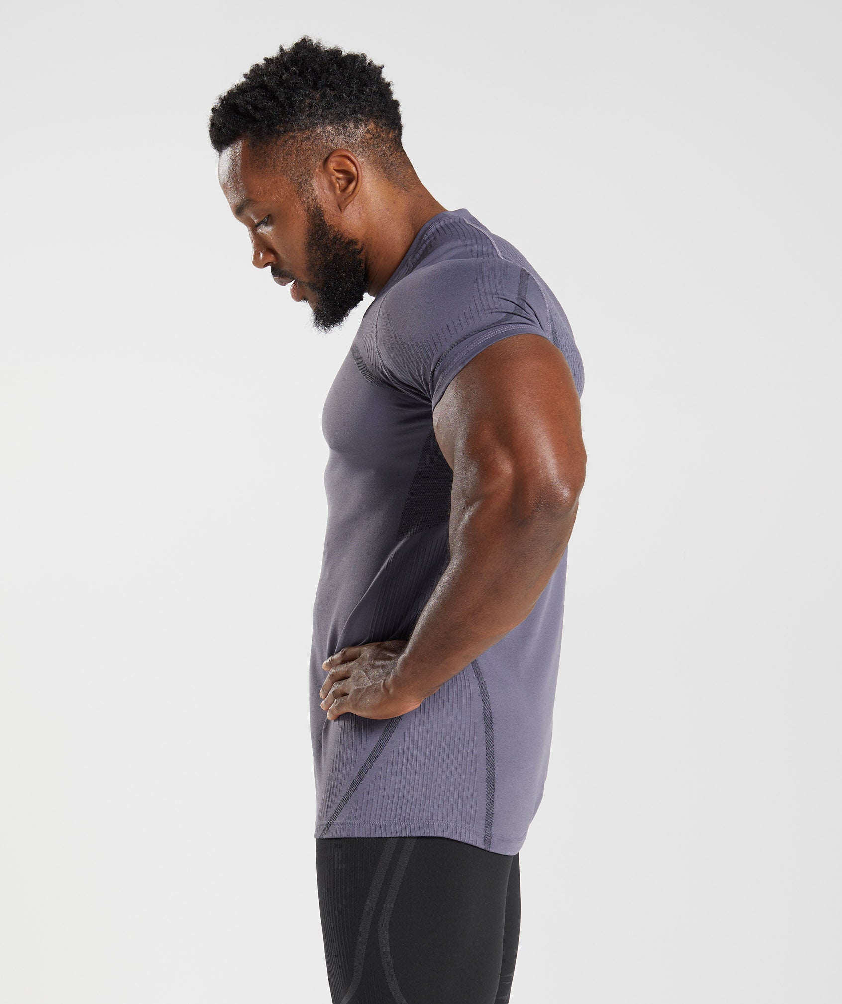 Purple Men's Gymshark 315 Seamless T Shirts | OHRUWI-023