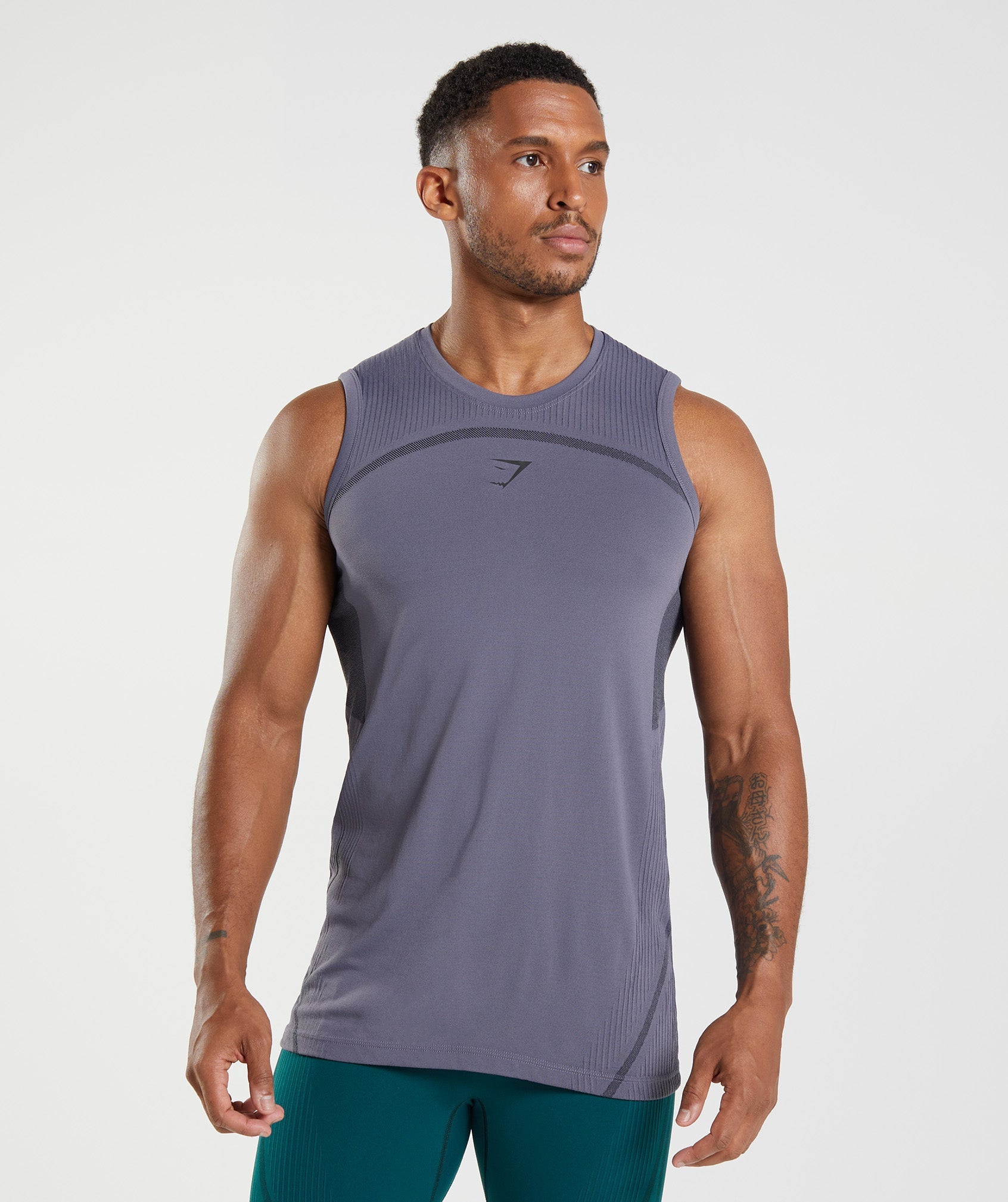 Purple Men\'s Gymshark 315 Seamless Tanks | UFRLXI-734