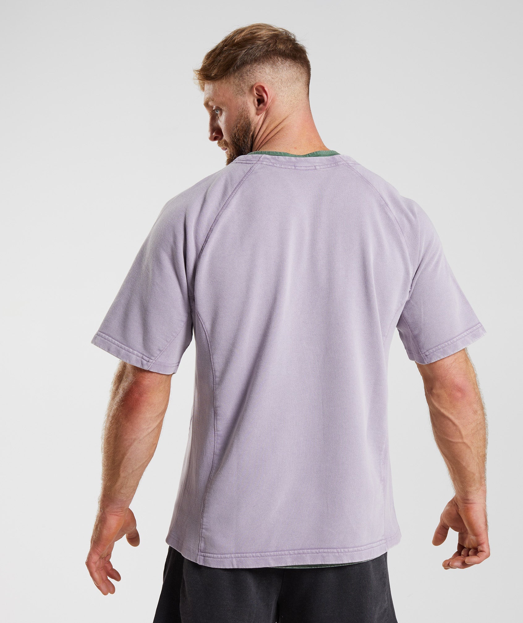 Purple Men's Gymshark Power Washed Rag Tops | TLXGSV-741