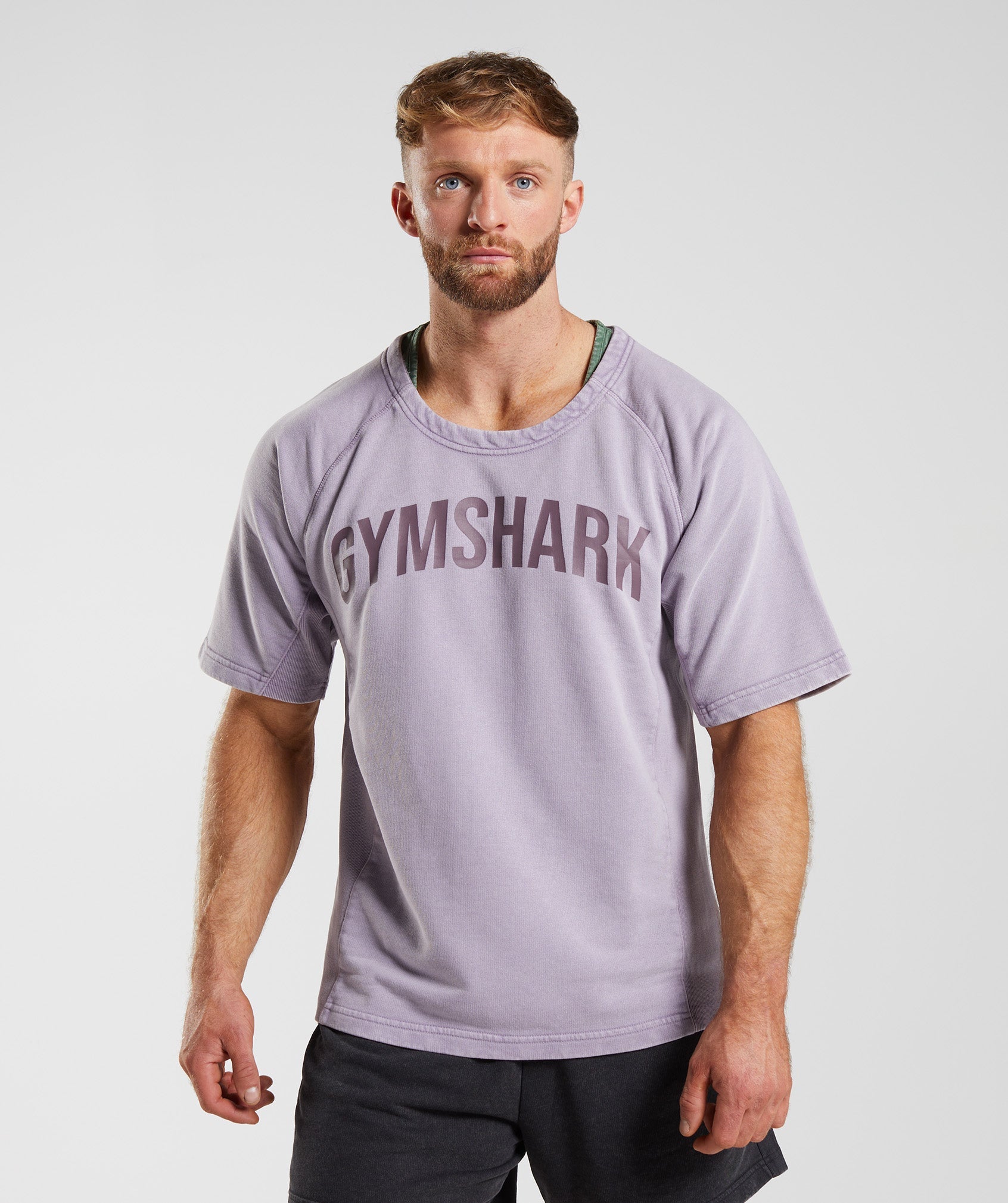 Purple Men\'s Gymshark Power Washed Rag Tops | TLXGSV-741