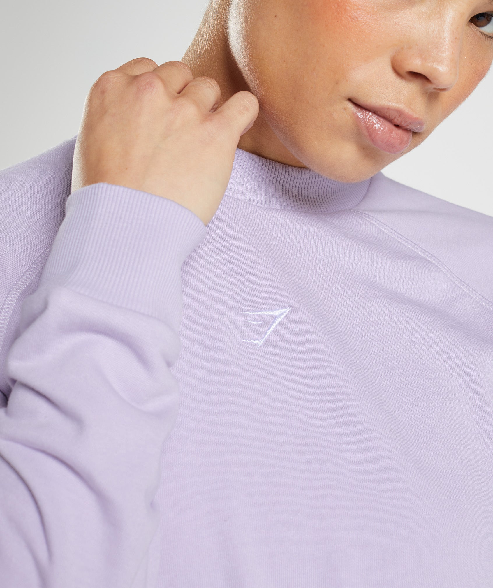 Purple Women's Gymshark Training Cropped Sweaters | LBHADV-369