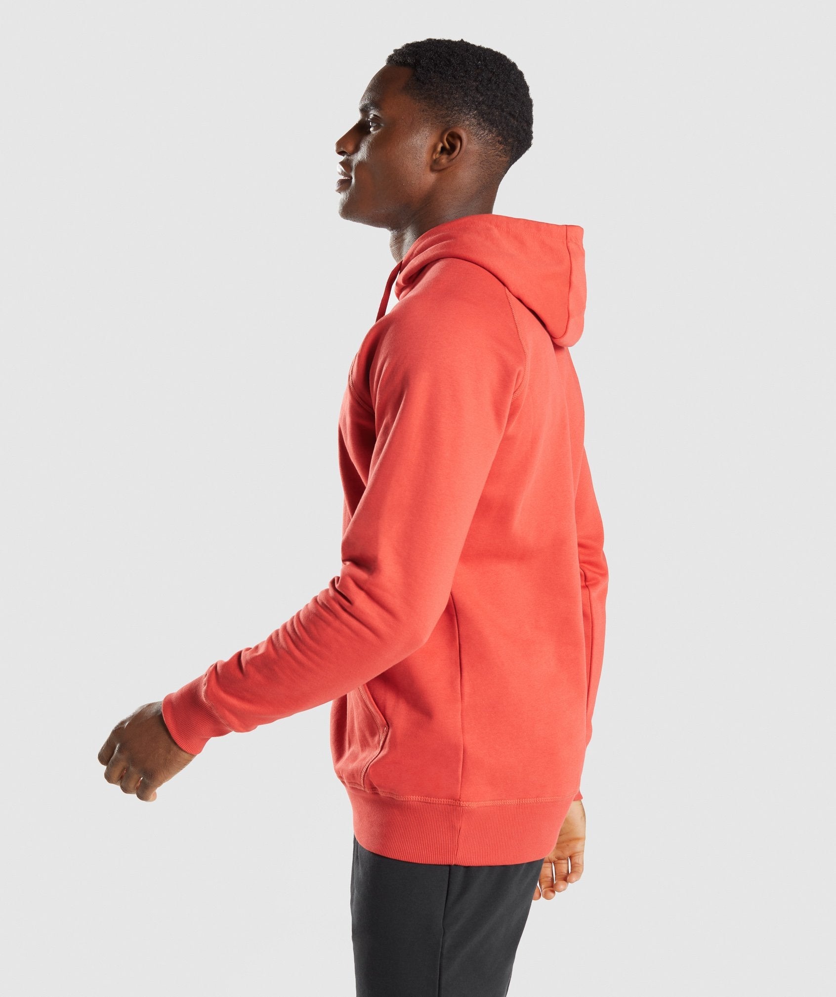 Red Men's Gymshark Sharkhead Infill Hoodie | QXKPRA-842