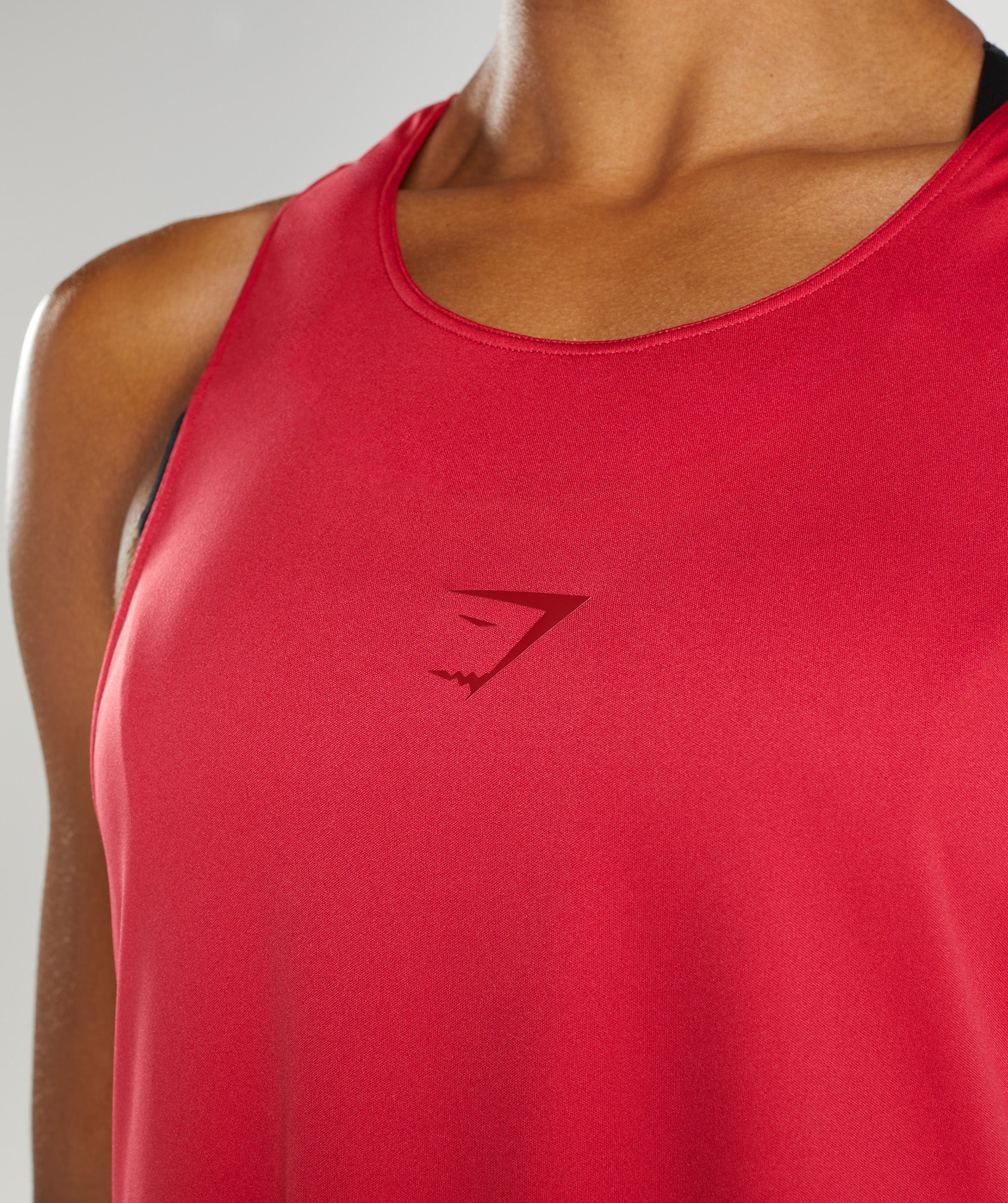 Red Women's Gymshark Training Brandmark Tanks | NQPVUR-017