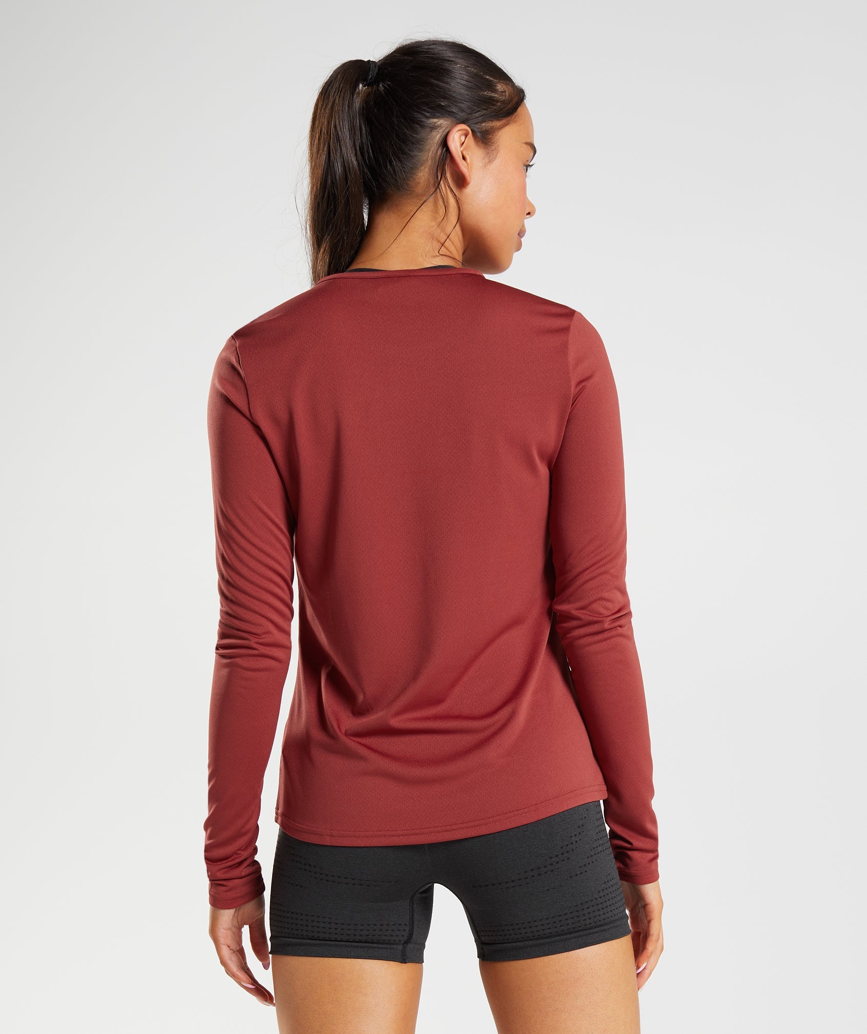 Red Women's Gymshark Training Long Sleeve Tops | XQVIJK-460