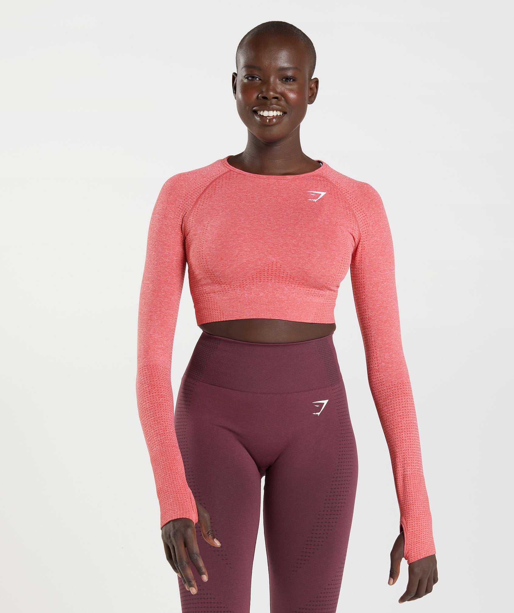 Red Women\'s Gymshark Vital Seamless 2.0 Crop Tops | PBZTHL-910