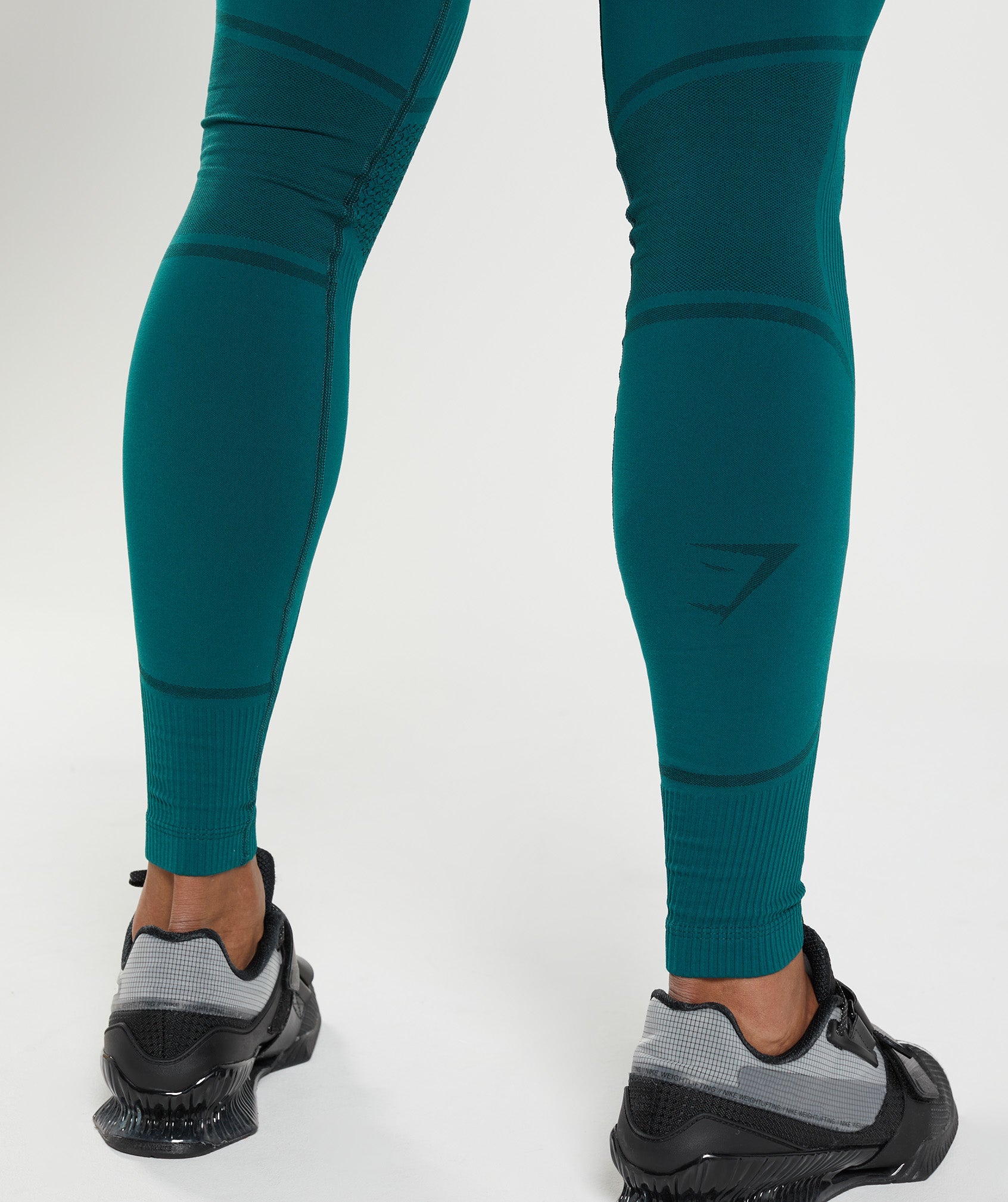 Turquoise / Black Men's Gymshark 315 Seamless Tights Leggings | ELXVTN-215