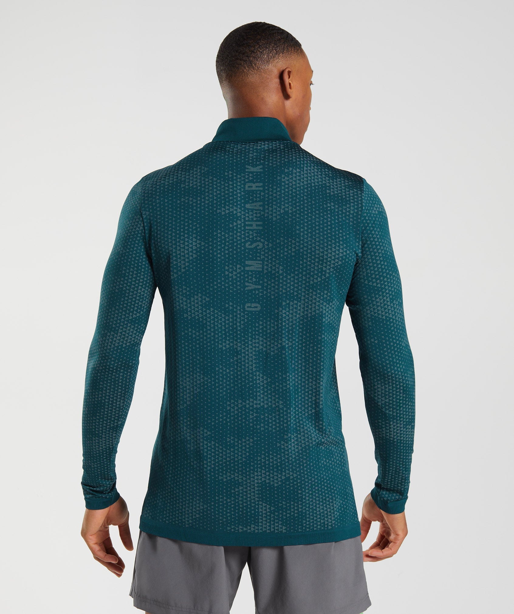 Turquoise / Blue Men's Gymshark Sport Seamless 1/4 Zip Tops | JXWHUS-938