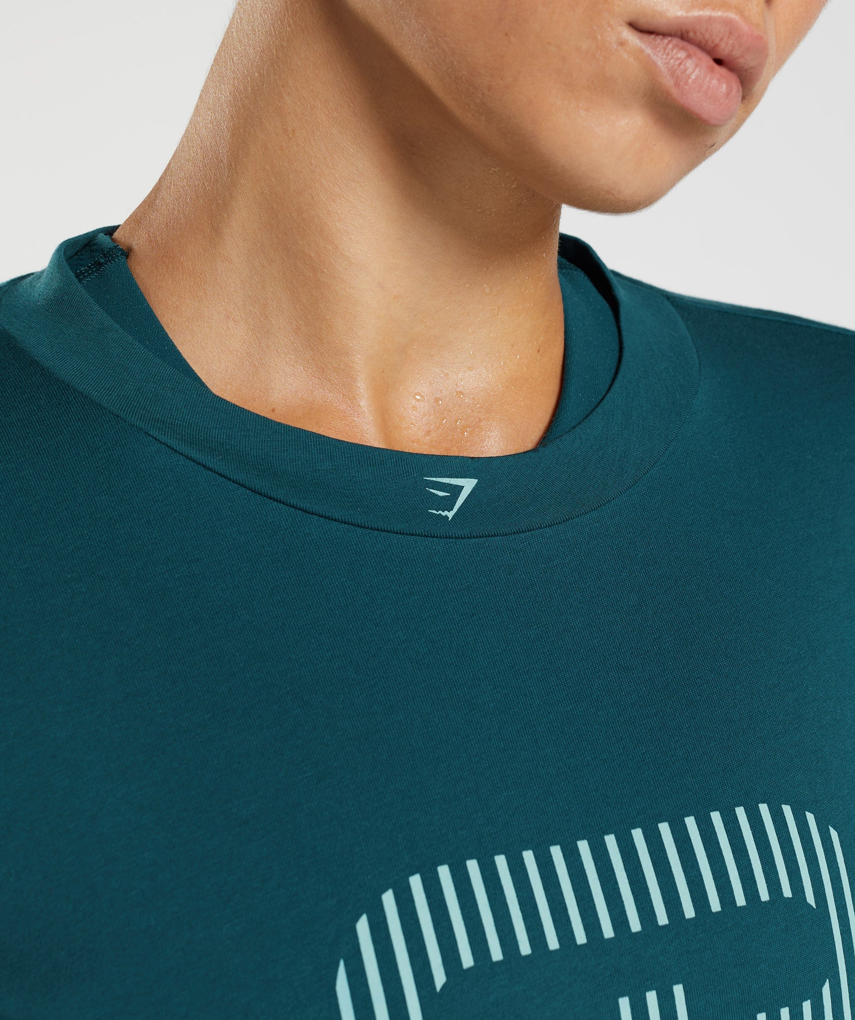 Turquoise / Blue Women's Gymshark 315 Midi T Shirts | ZJDOHA-683