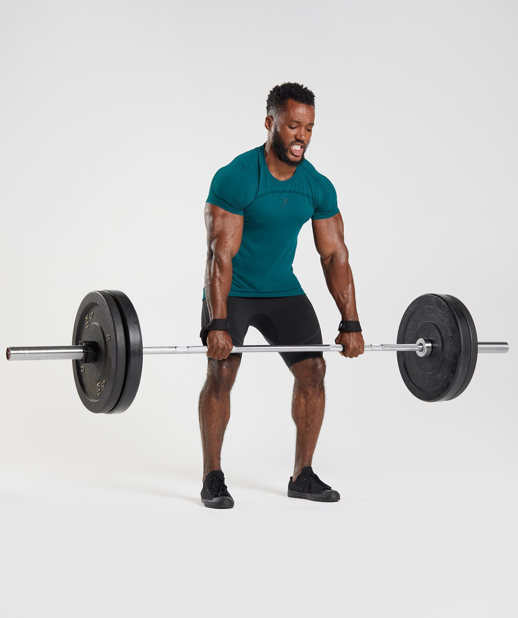 Turquoise Men's Gymshark 315 Seamless T Shirts | WLQFSV-273