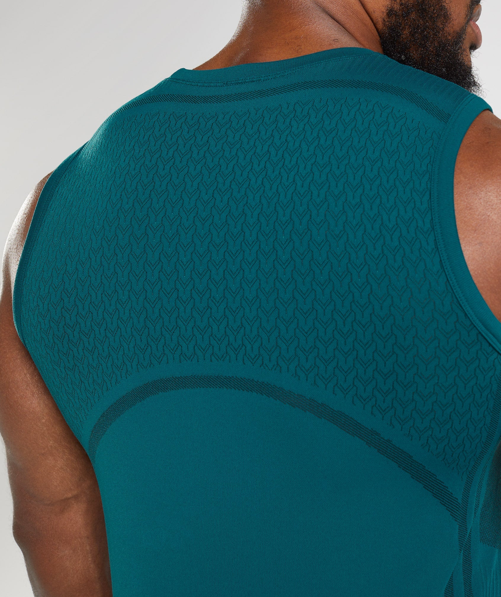 Turquoise Men's Gymshark 315 Seamless Tanks | EGMZOR-280