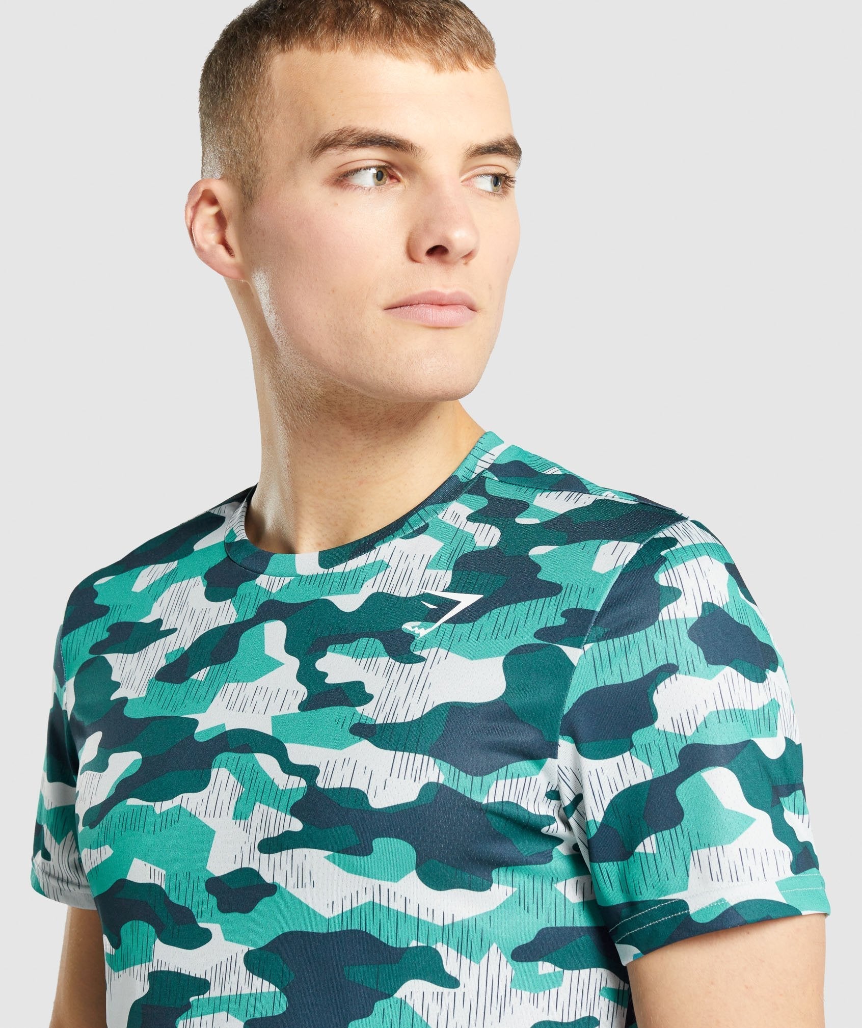 Turquoise Men's Gymshark Arrival T Shirts | KIYUAV-493