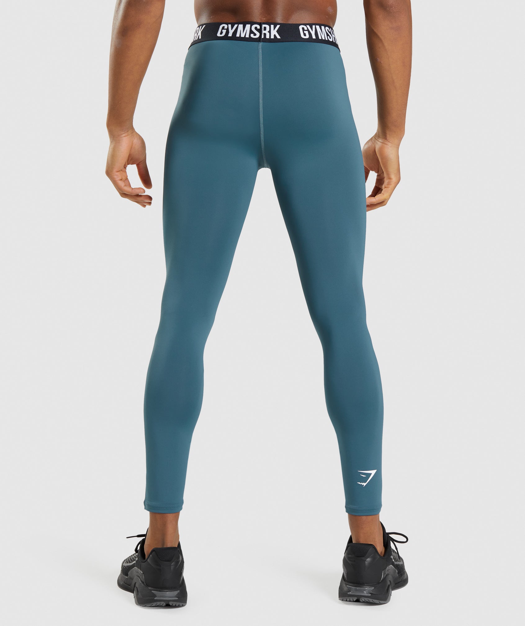 Turquoise Men's Gymshark Element Baselayer Leggings | JYUSOT-795