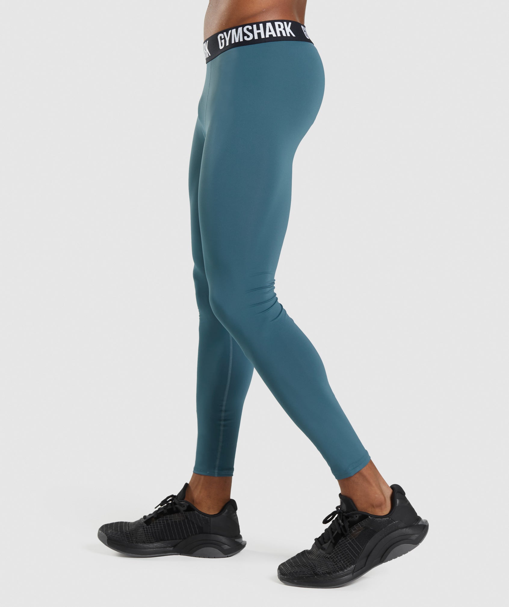 Turquoise Men's Gymshark Element Baselayer Leggings | JYUSOT-795