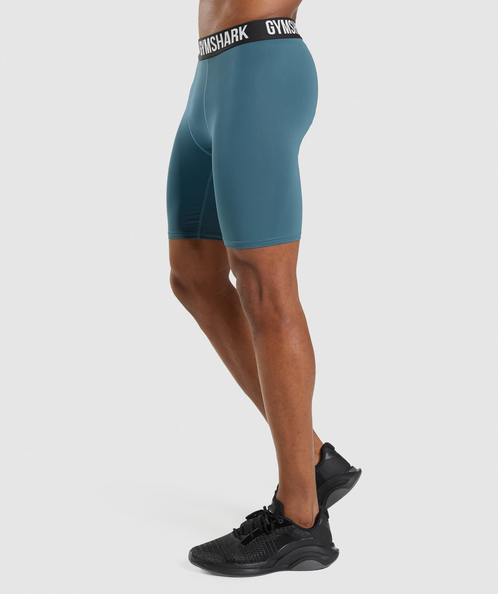 Turquoise Men's Gymshark Element Baselayer Shorts | RZPEUC-402