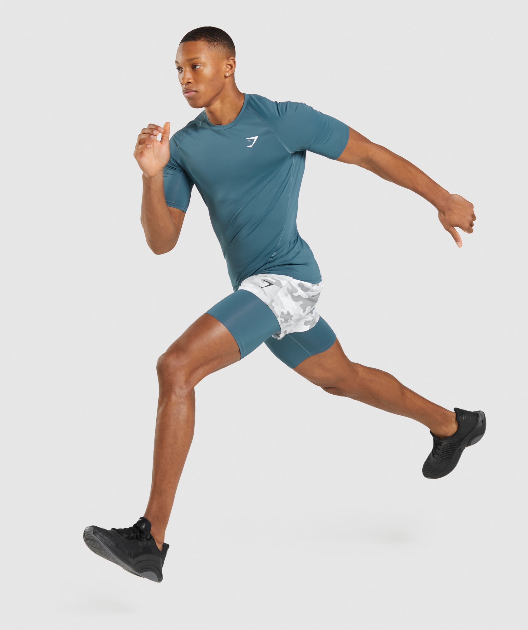 Turquoise Men's Gymshark Element Baselayer Shorts | RZPEUC-402