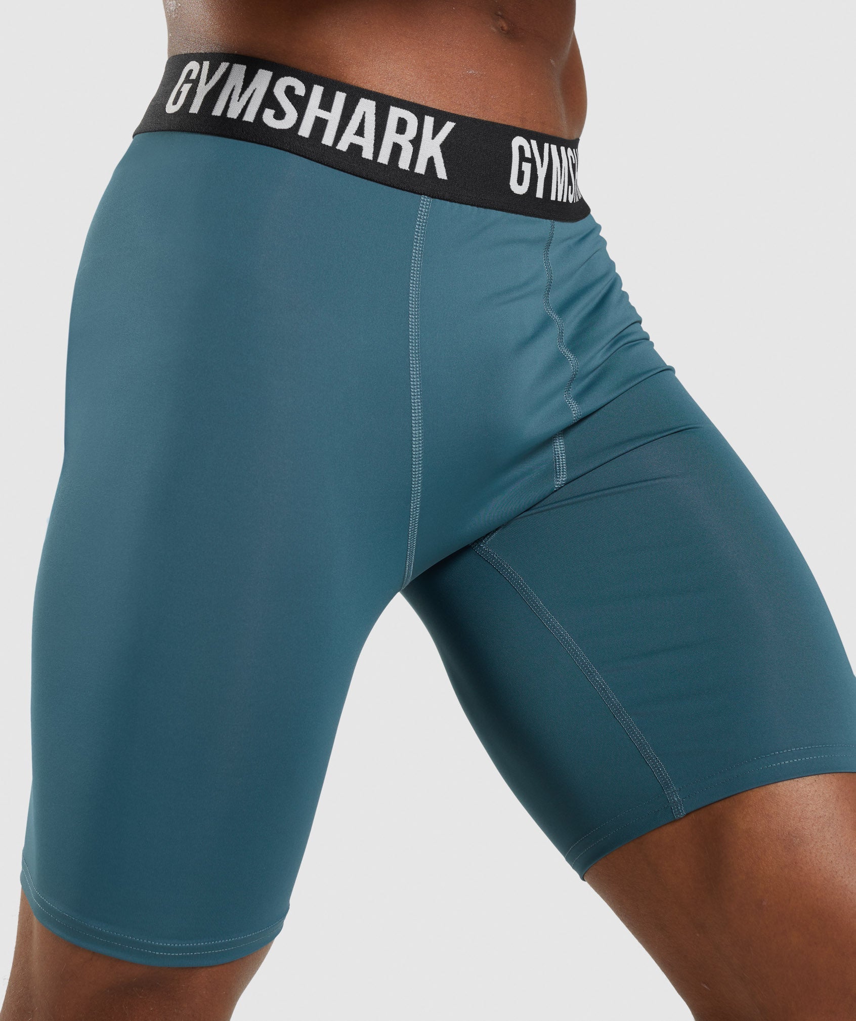 Turquoise Men's Gymshark Element Baselayer Shorts | RZPEUC-402