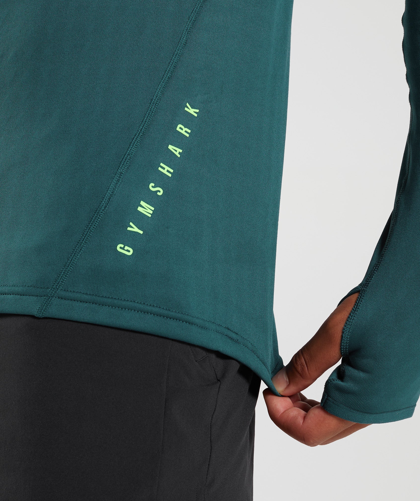 Turquoise Men's Gymshark Sport 1/4 Zip Tops | LBGPVX-167