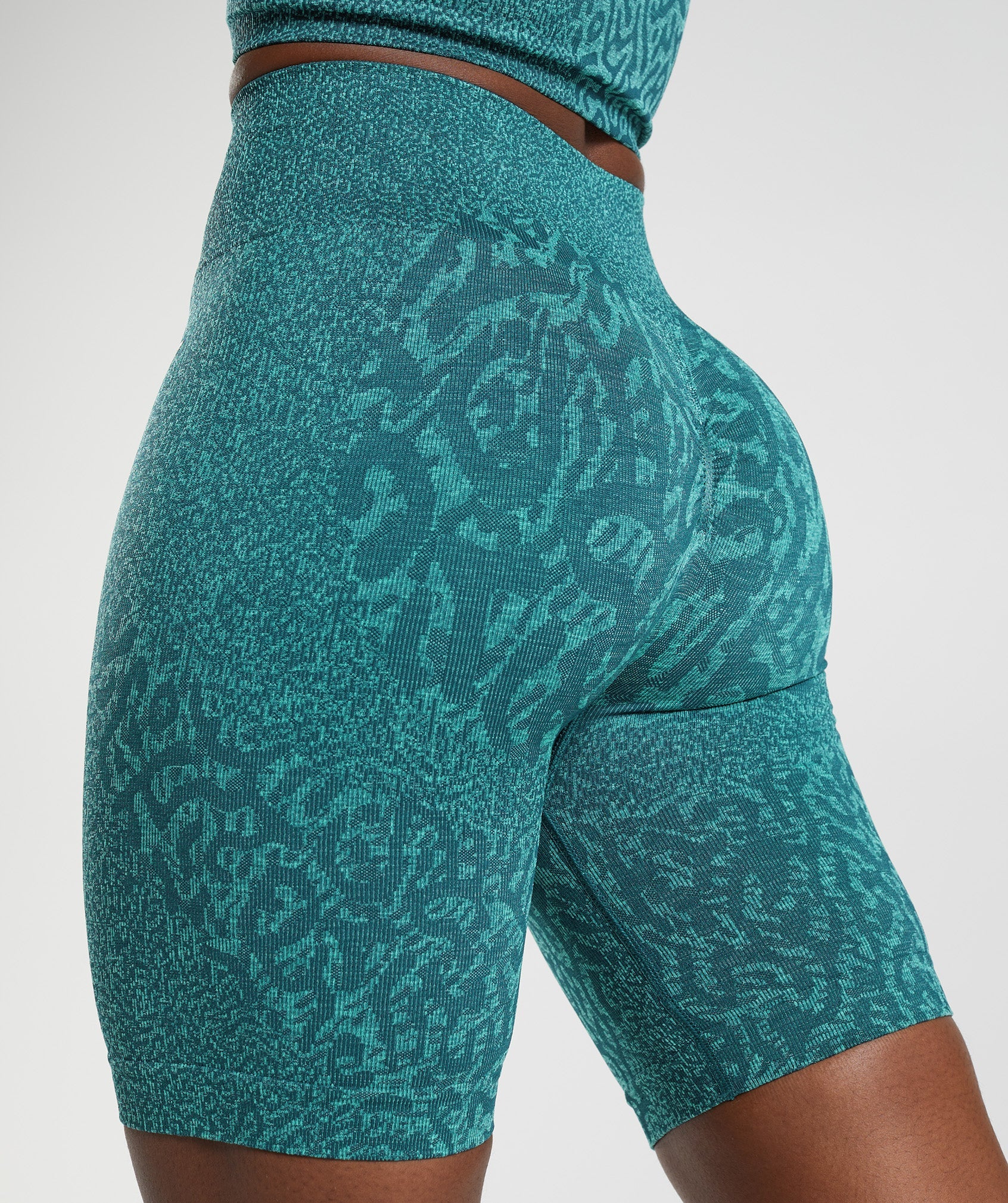 Turquoise Women's Gymshark Adapt Animal Seamless Cycling Shorts | BTROLN-307