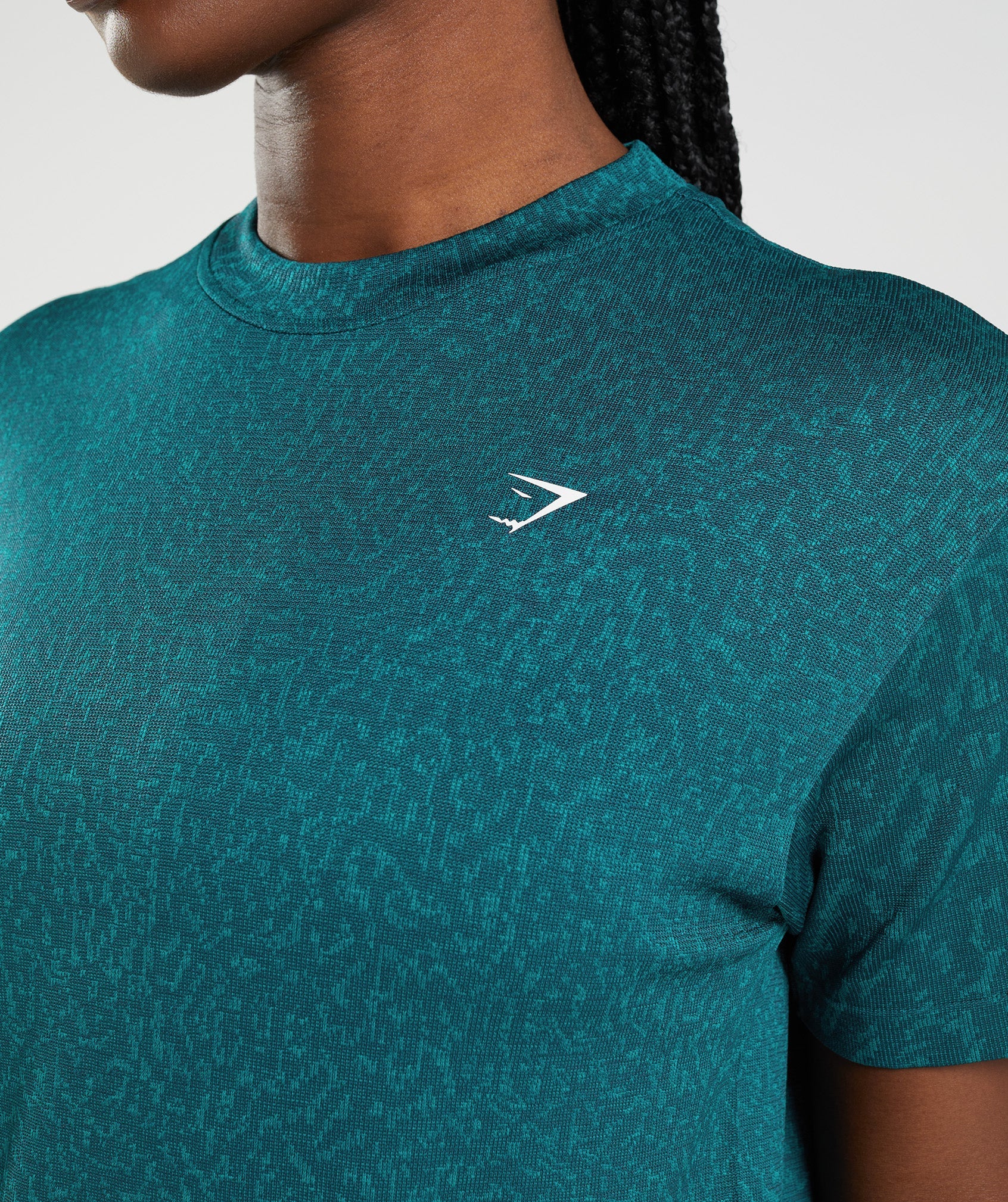 Turquoise Women's Gymshark Adapt Animal Seamless T Shirts | ICYFED-028