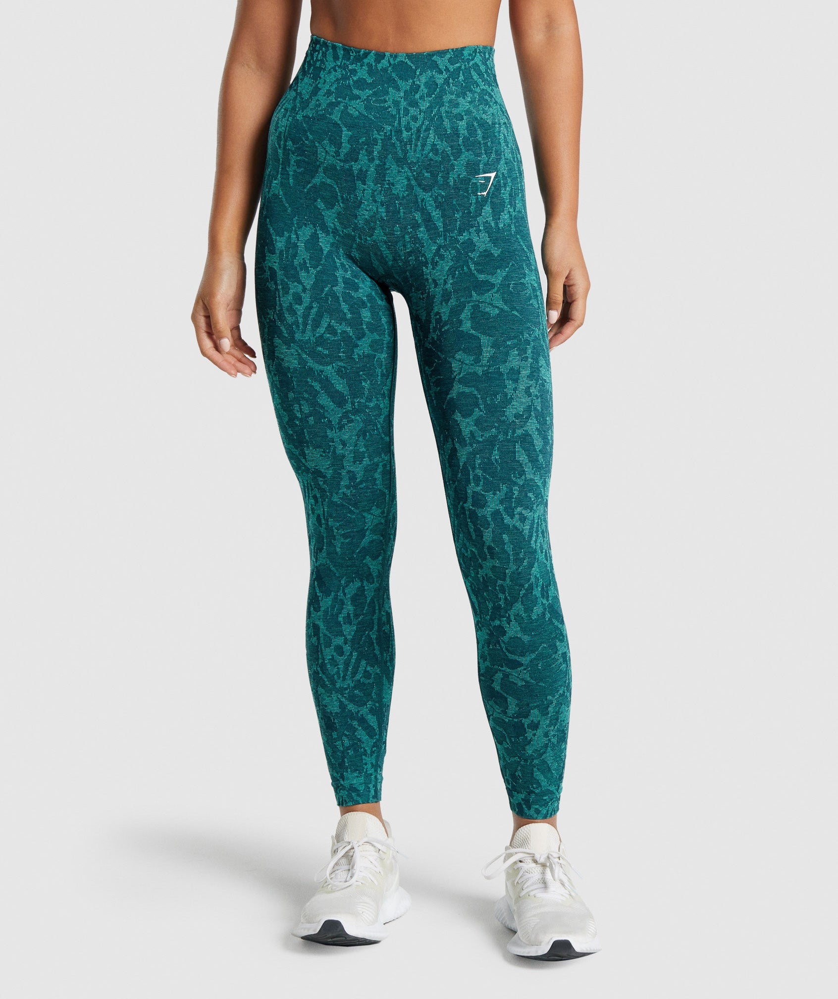 Turquoise Women\'s Gymshark Adapt Animal Seamless Leggings | SNXLYE-214