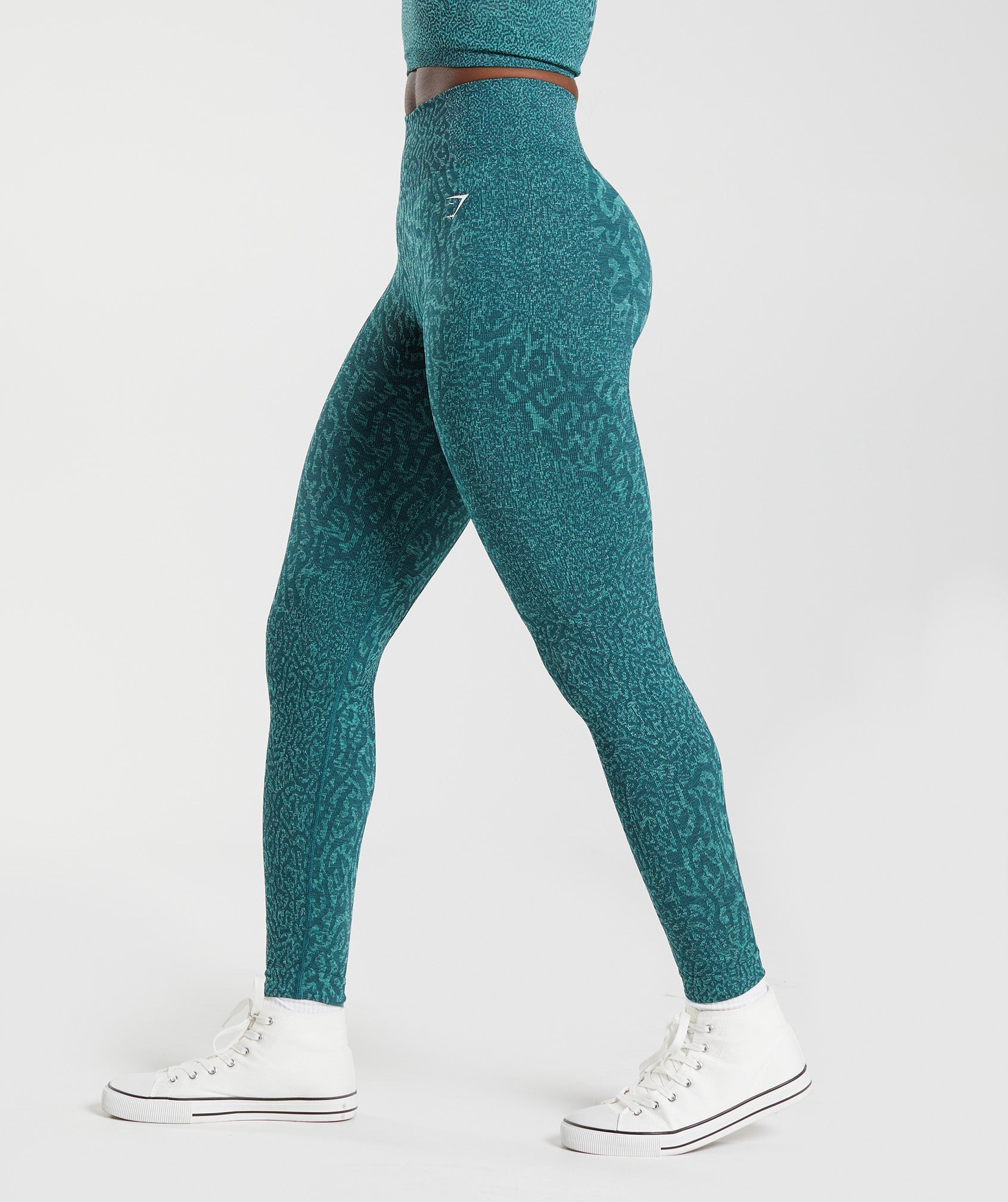 Turquoise Women's Gymshark Adapt Animal Seamless Leggings | ZPGWOY-265