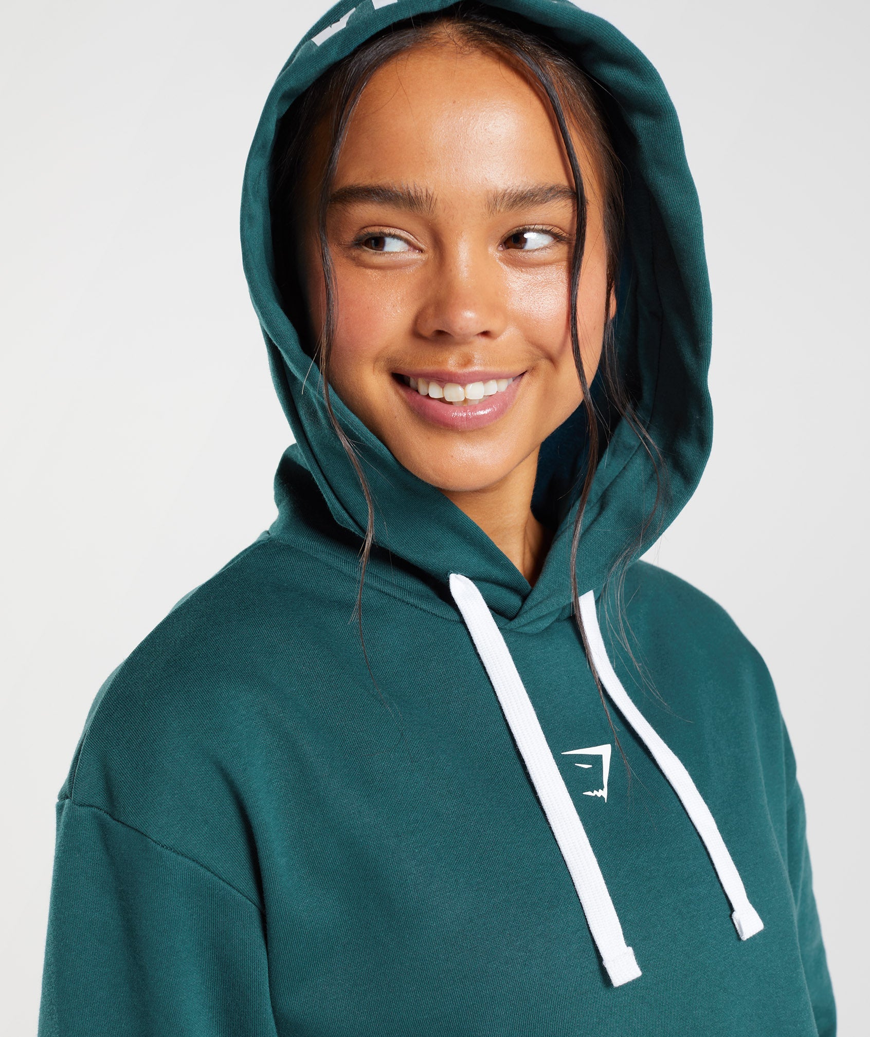 Turquoise Women's Gymshark Fraction Hoodie | FQYHZS-084