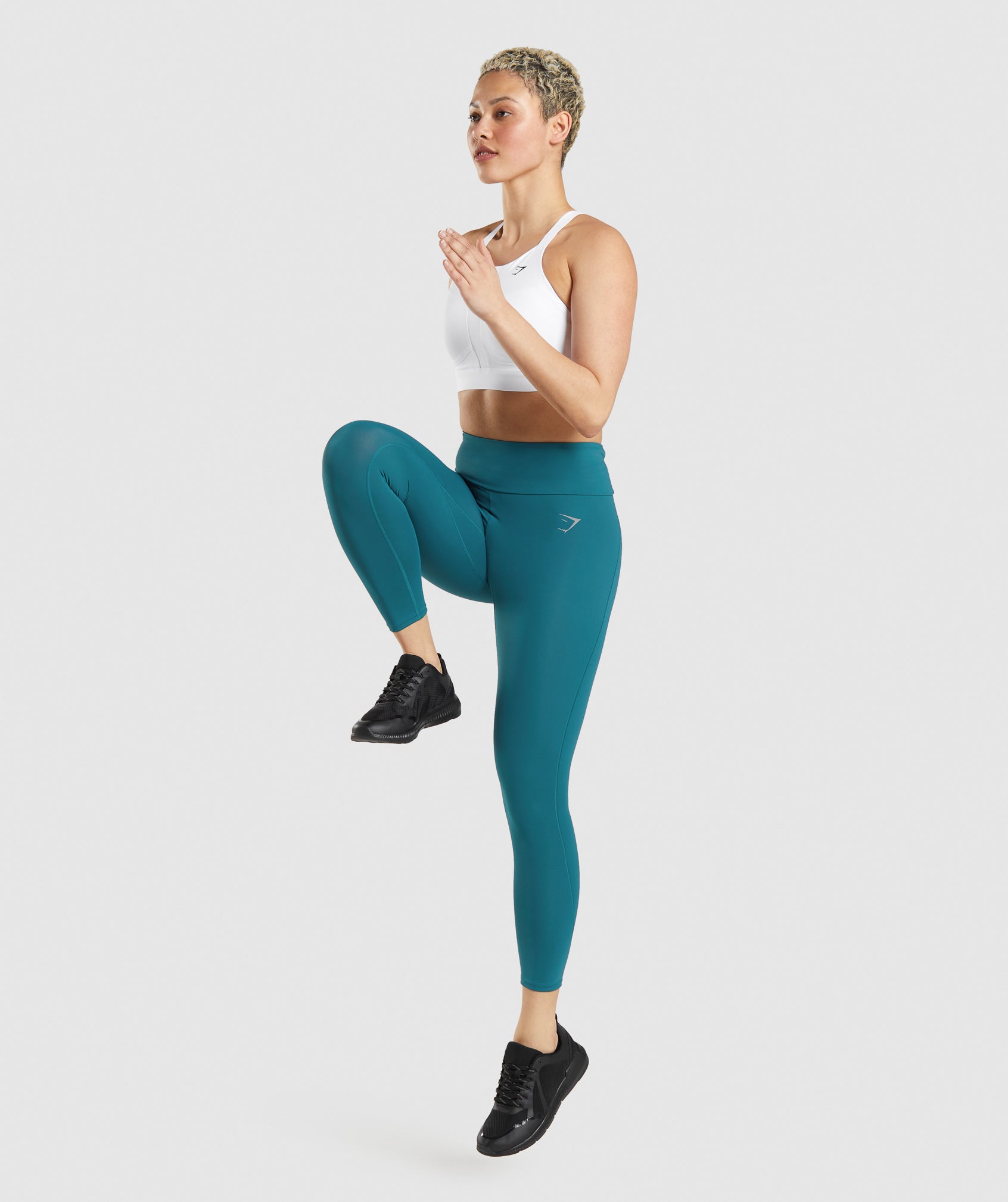 Turquoise Women's Gymshark Speed Leggings | VJUWBO-108