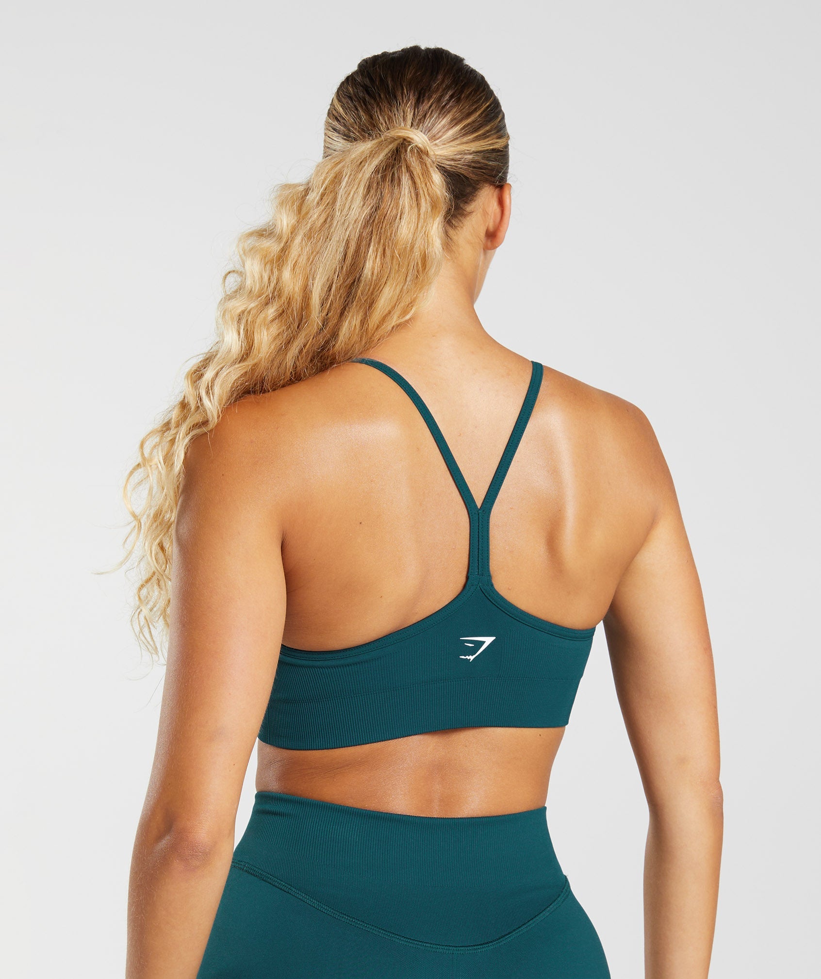 Turquoise Women's Gymshark Sweat Seamless Sports Bra | PKRQWU-361