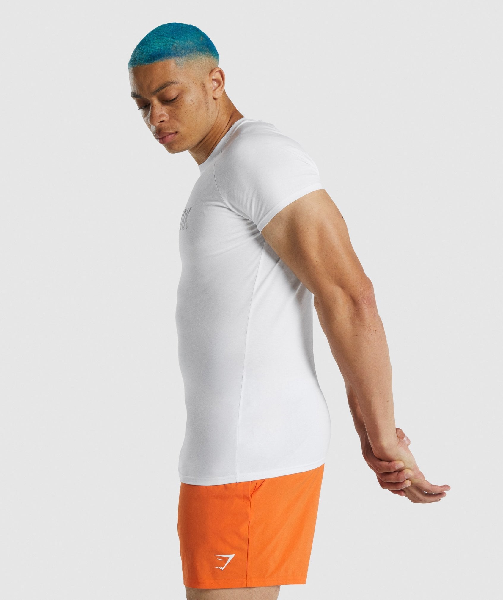 White Men's Gymshark Apollo T Shirts | BJUPEG-417