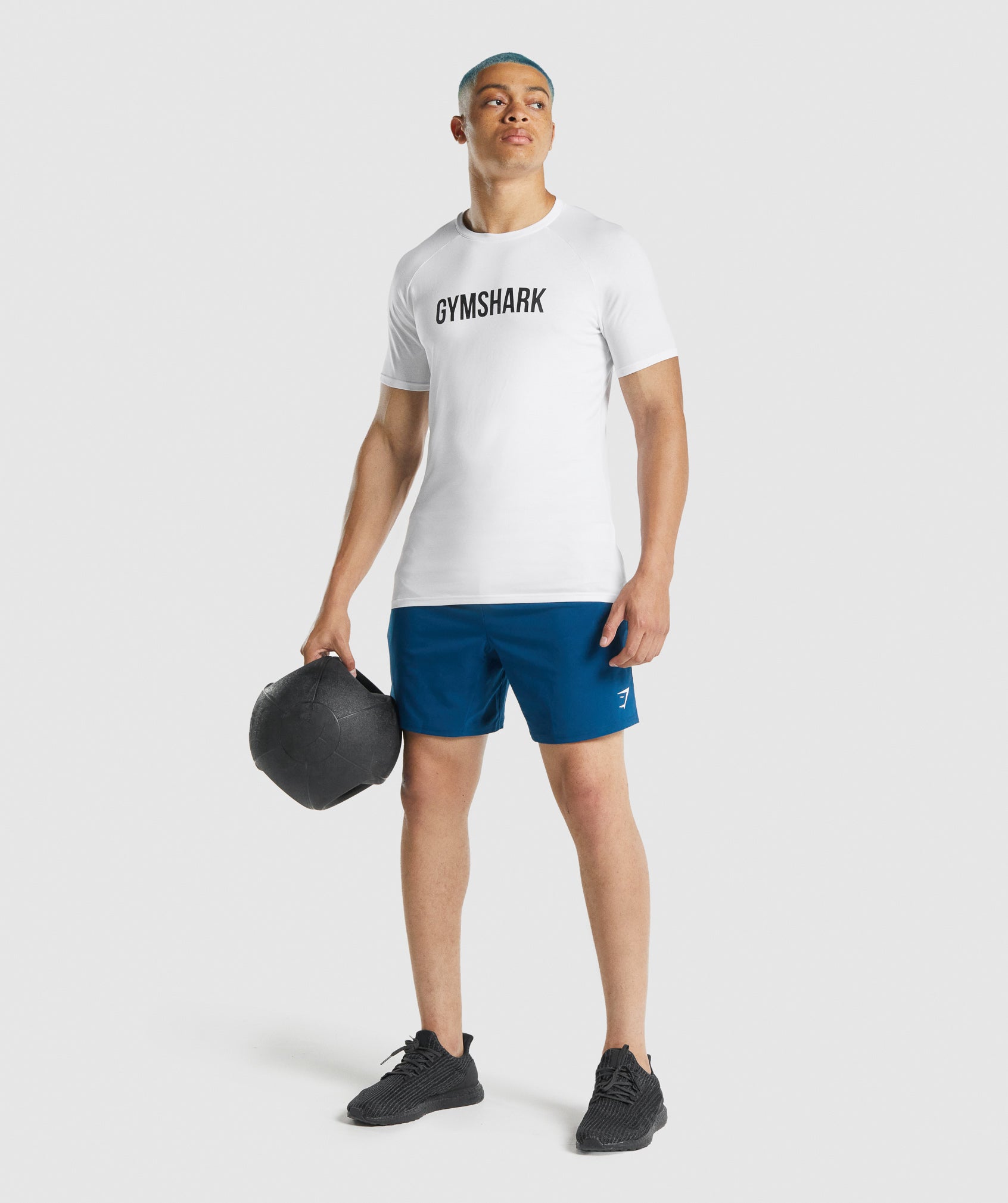 White Men's Gymshark Apollo T Shirts | HYELZW-875