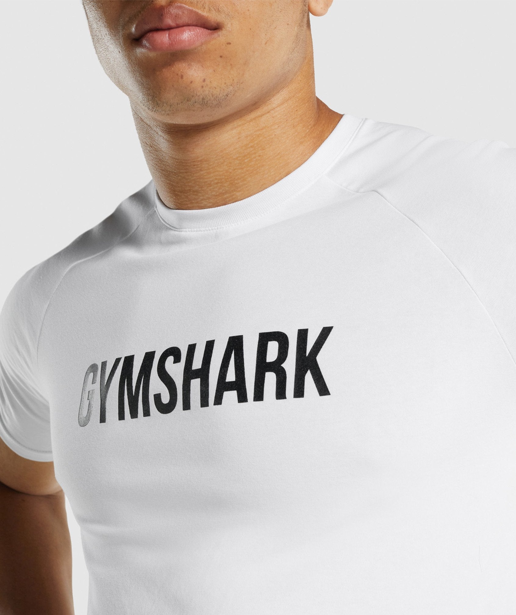 White Men's Gymshark Apollo T Shirts | HYELZW-875