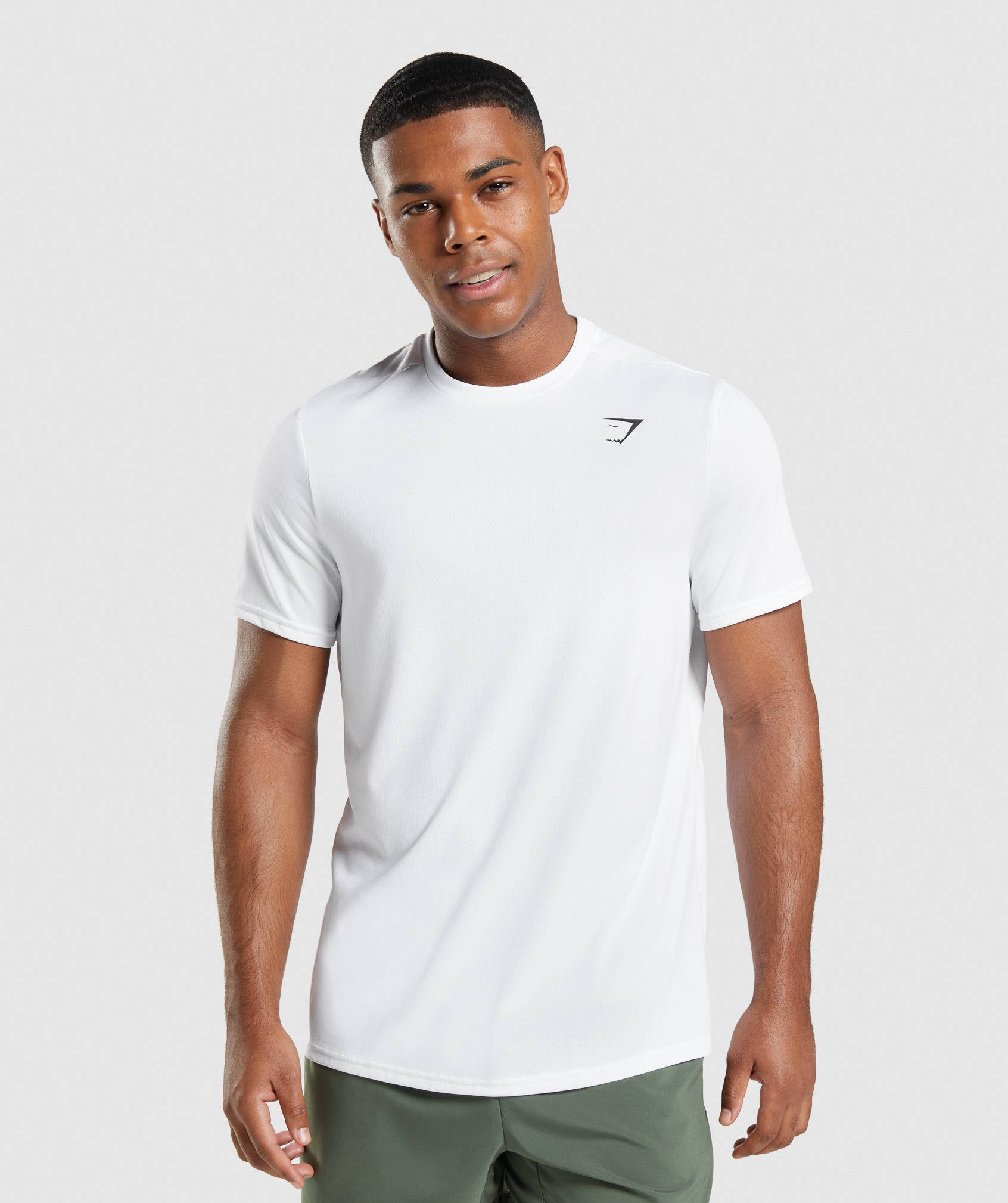 White Men\'s Gymshark Arrival Regular Fit T Shirts | GQDMVX-710