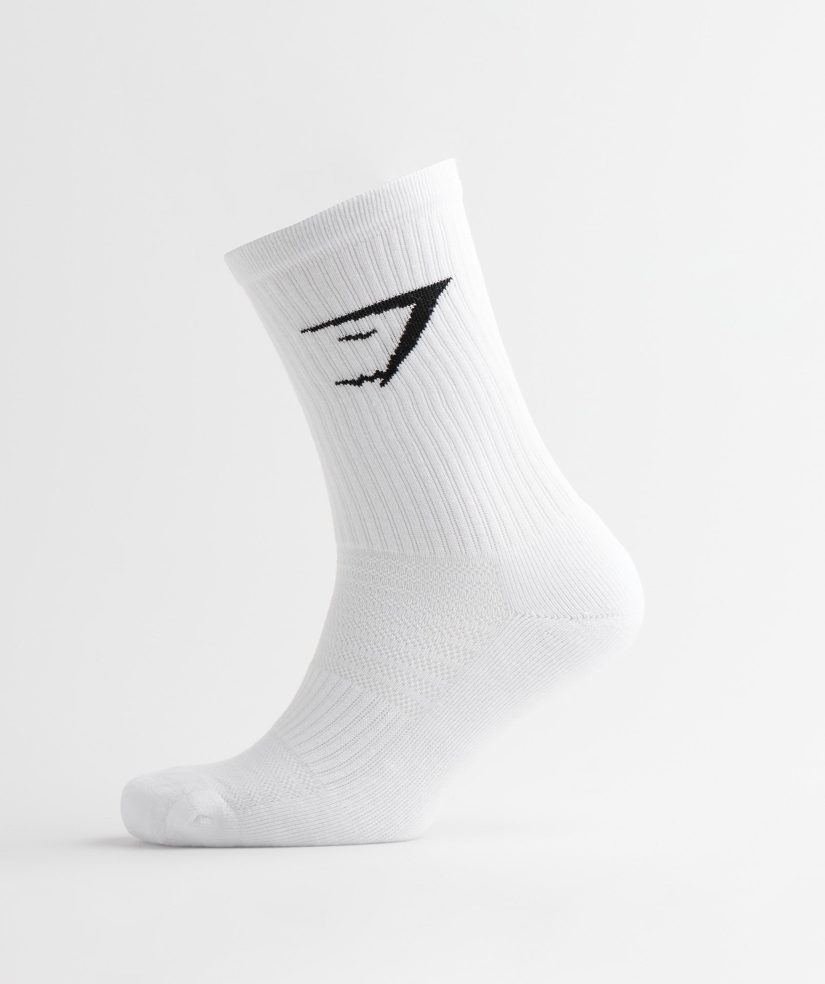 White Men\'s Gymshark Crew 3pk Socks | FNGERH-760