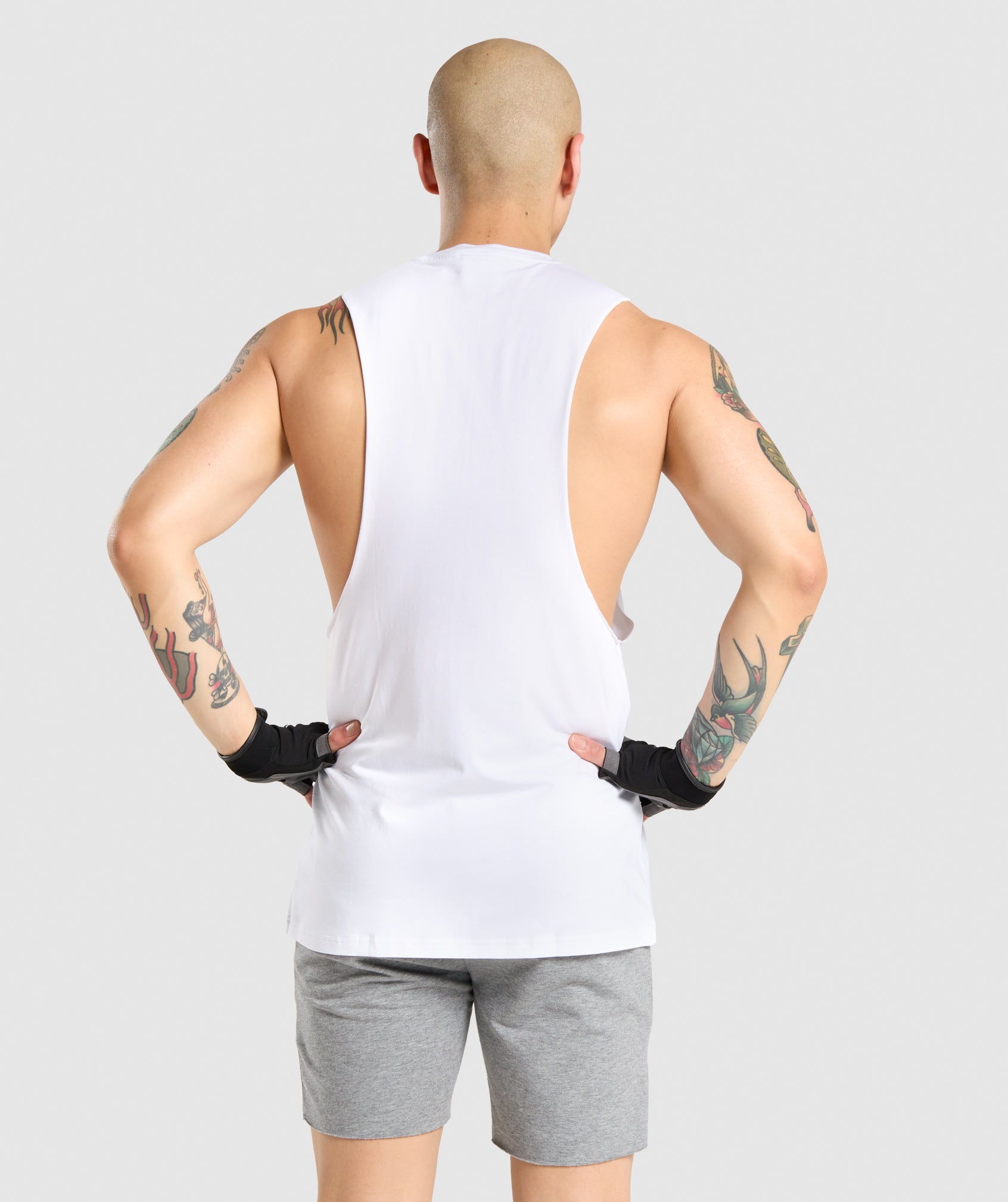 White Men's Gymshark Critical Drop Arm Tanks | UPCIQY-015