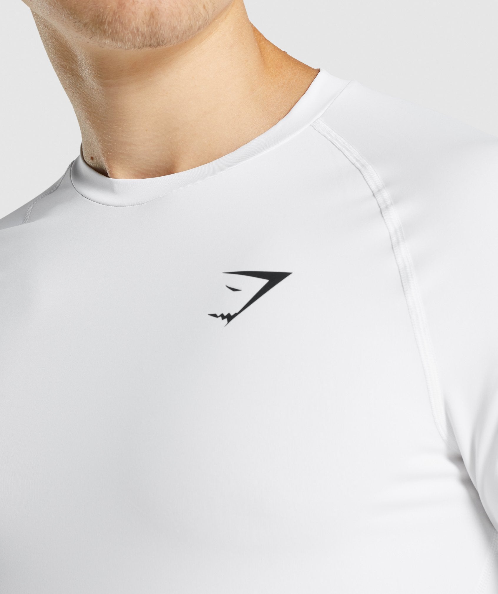 White Men's Gymshark Element Baselayer Long Sleeve T Shirts | SCYXKU-562