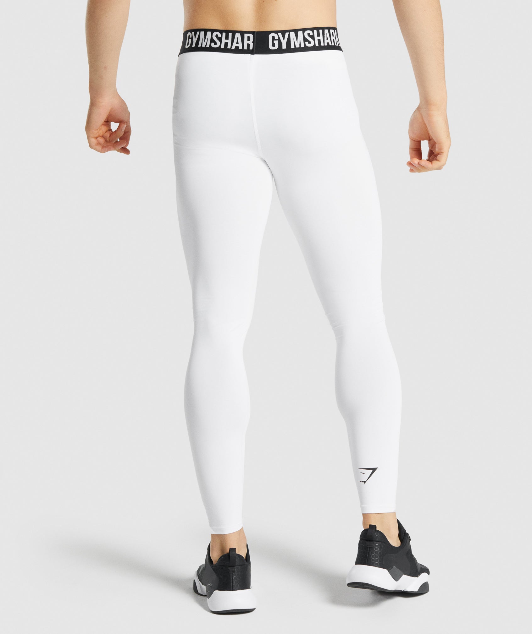 White Men's Gymshark Element Baselayer Leggings | XAIHVU-048