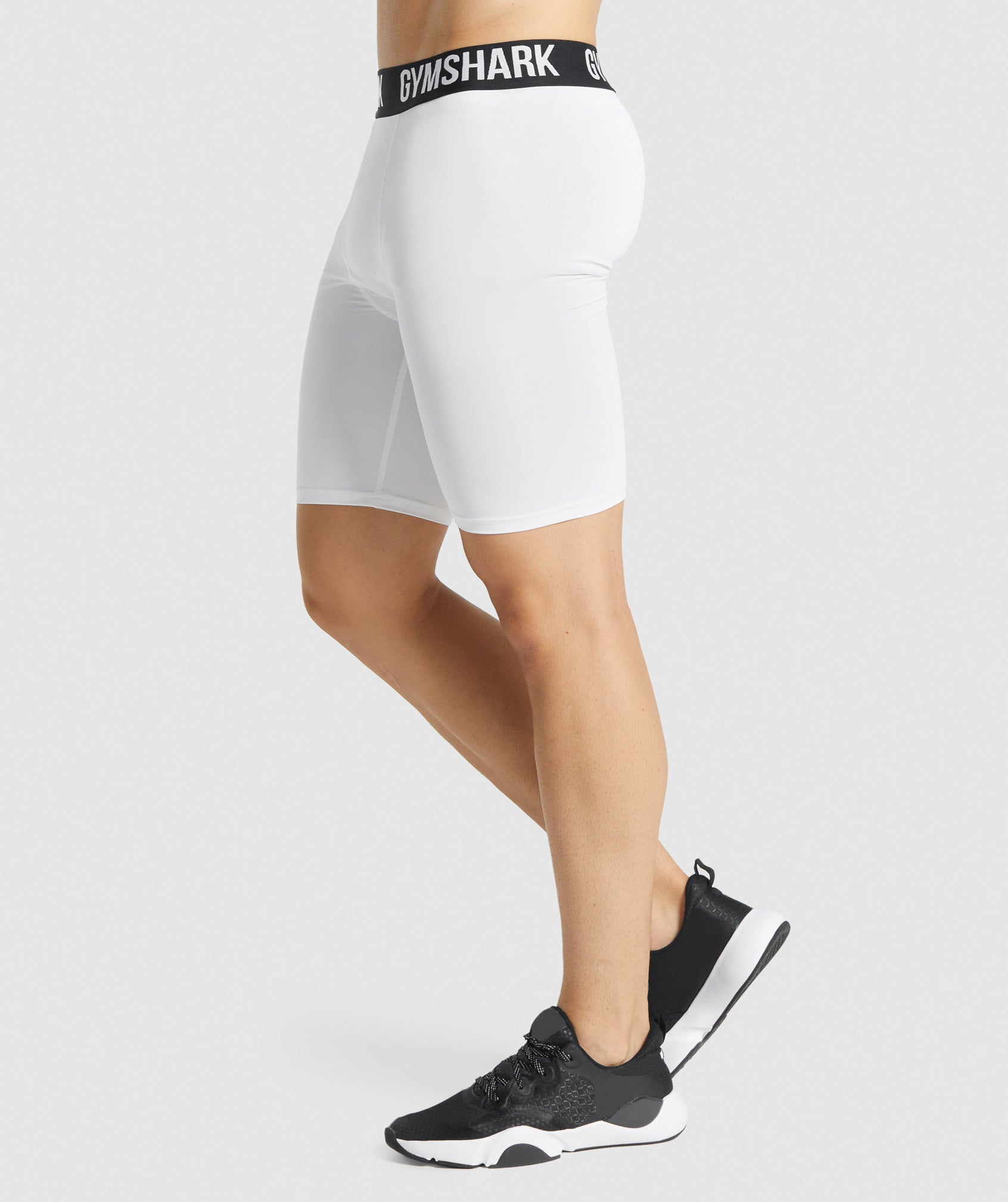 White Men's Gymshark Element Baselayer Shorts | PXRCZD-714