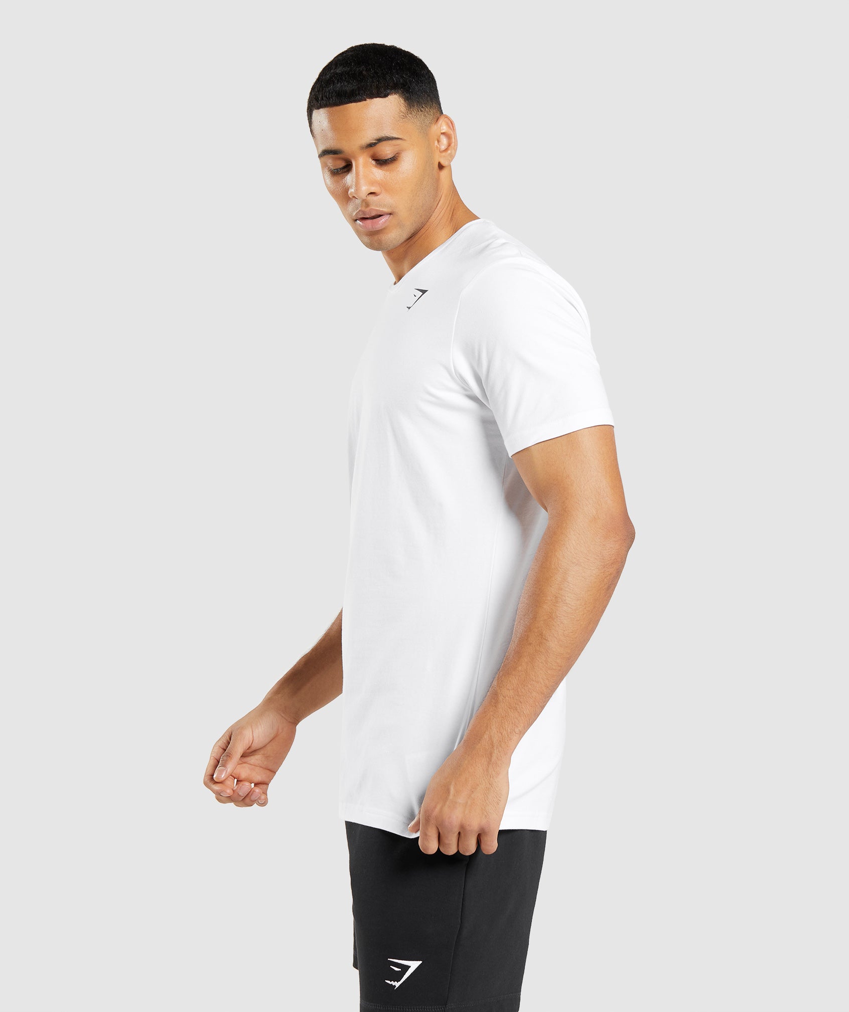 White Men's Gymshark Essential T Shirts | QJLPIF-987