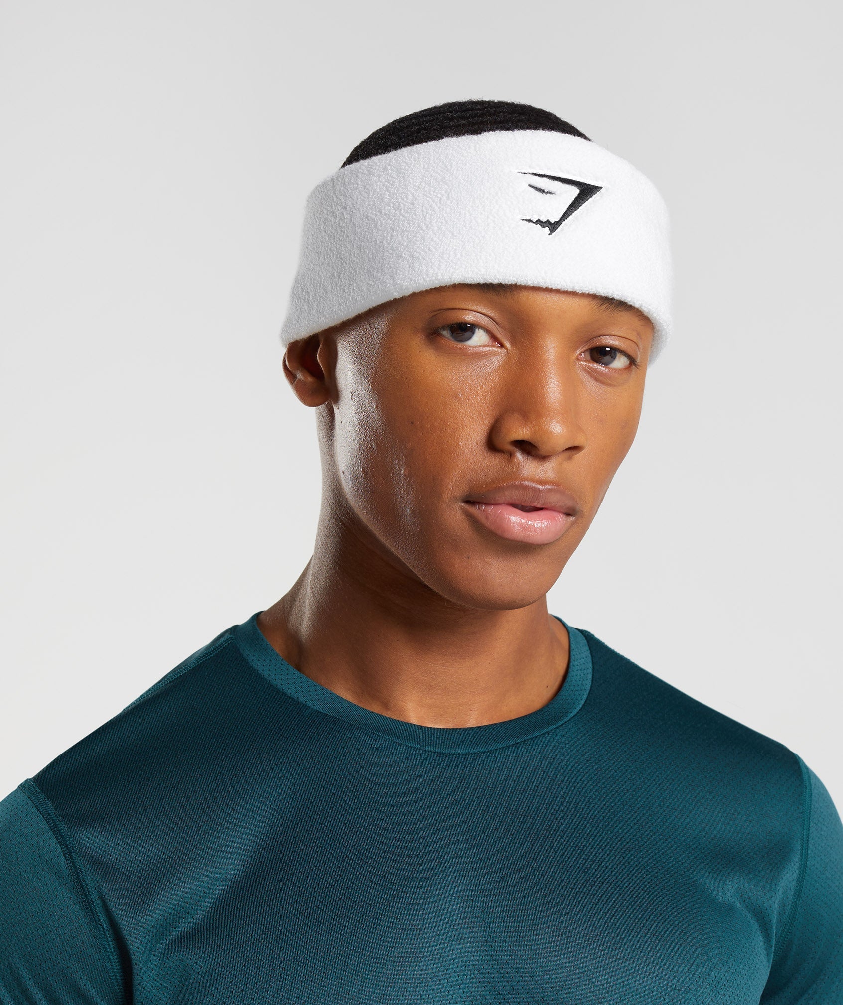 White Men's Gymshark Sharkhead Headband Headband | BKJMEY-638