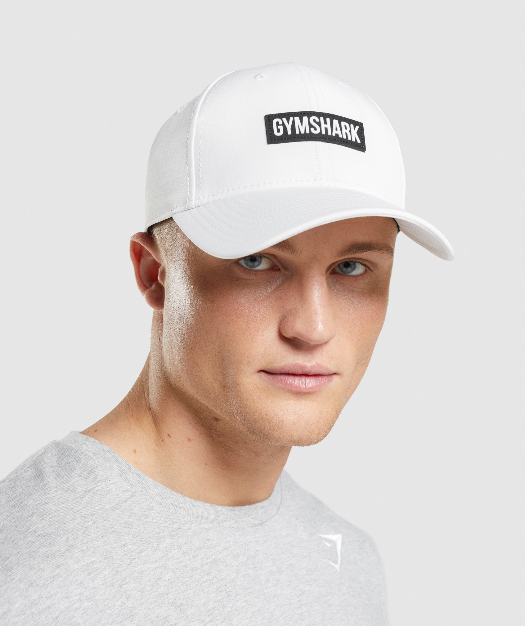 White Men\'s Gymshark Snapback Hats | FZYQUJ-029