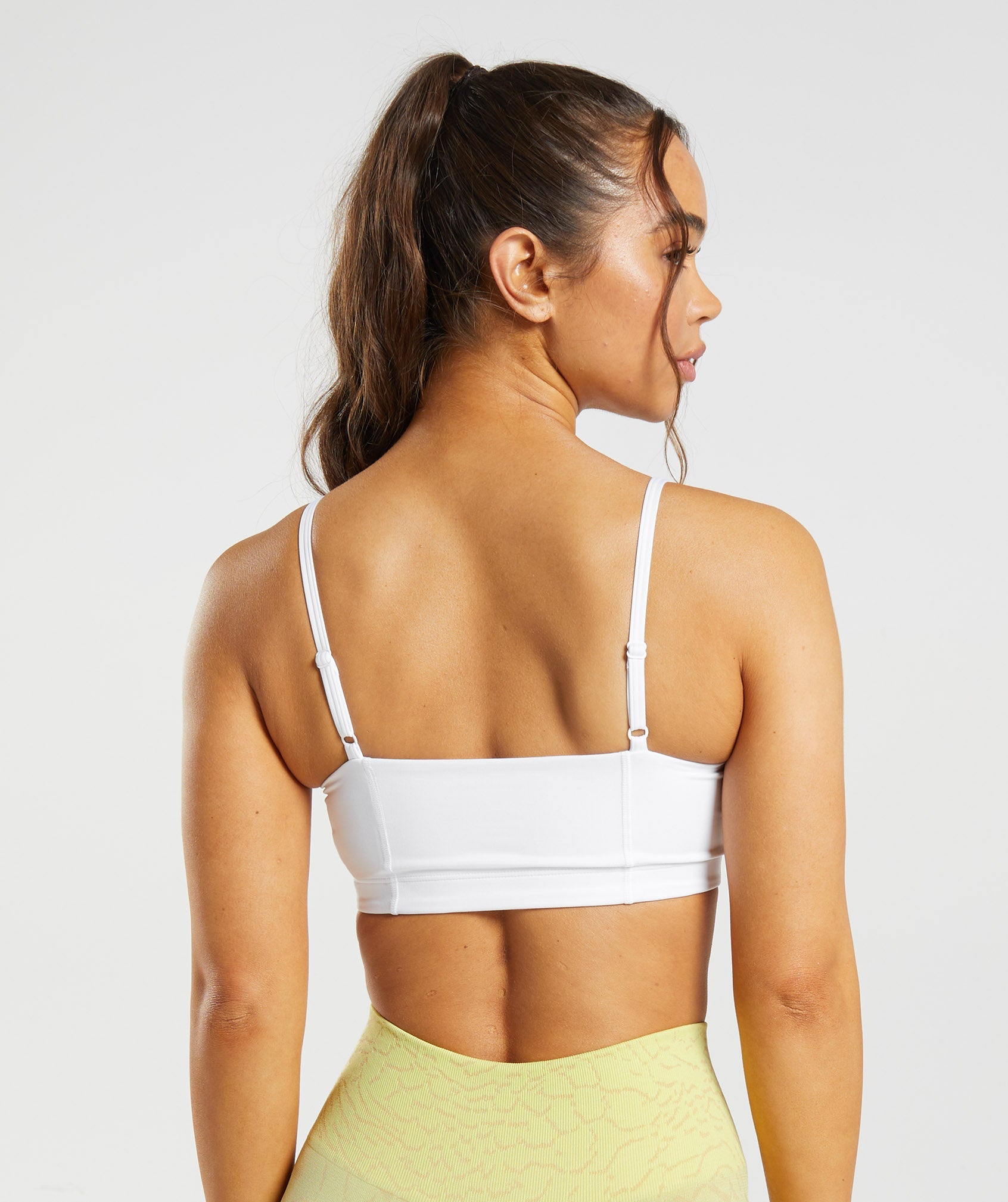 White Women's Gymshark Legacy Sports Bra | NFVRYZ-048