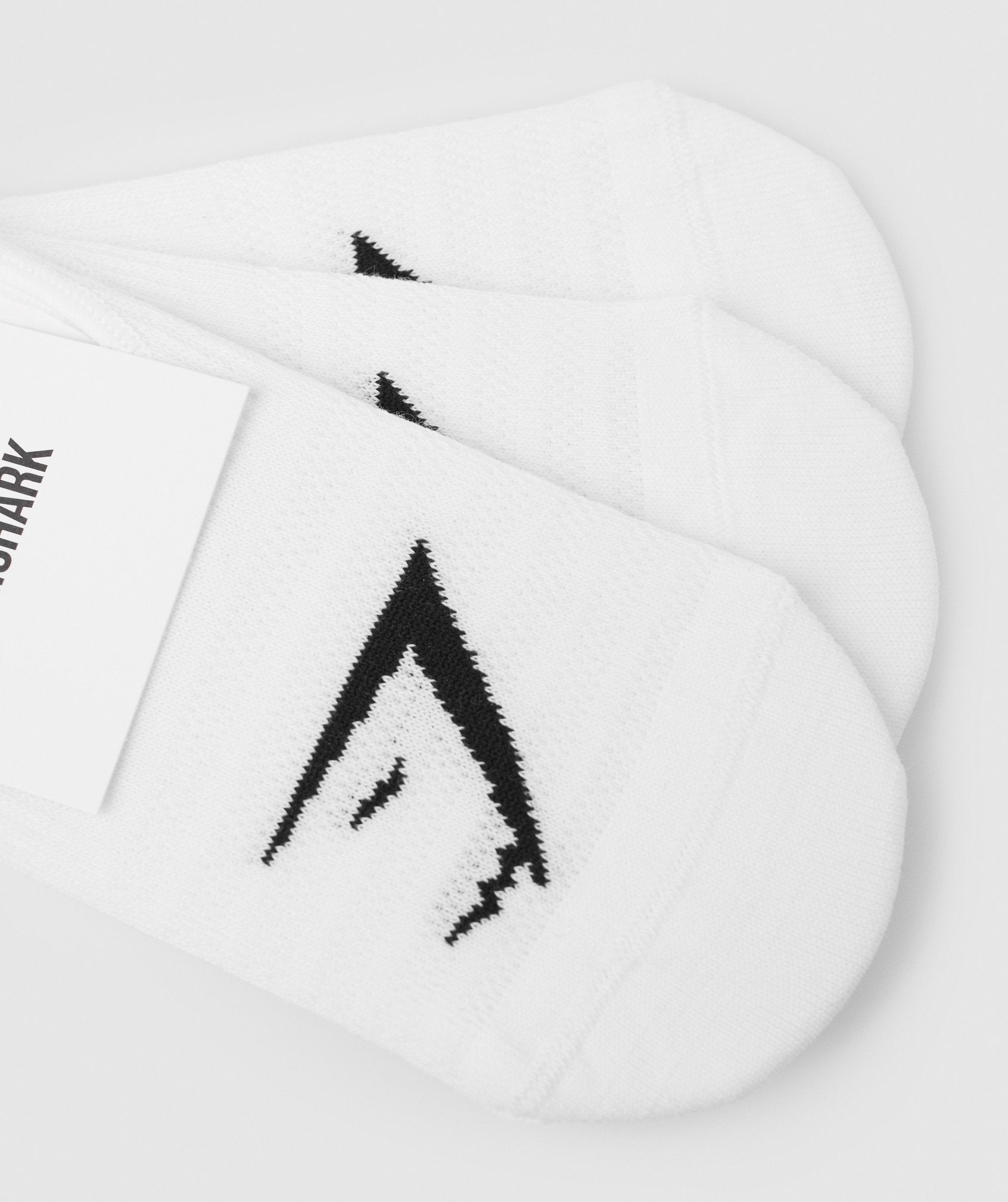 White Women\'s Gymshark No Show 3pk Socks | MYBQHP-687