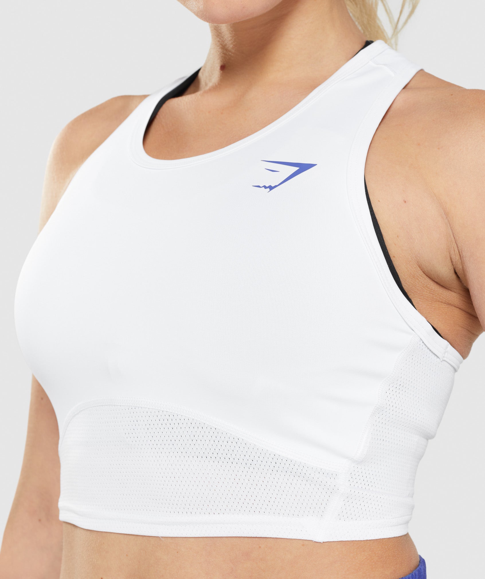 White Women's Gymshark Pulse Crop Tanks | GIBSKF-638